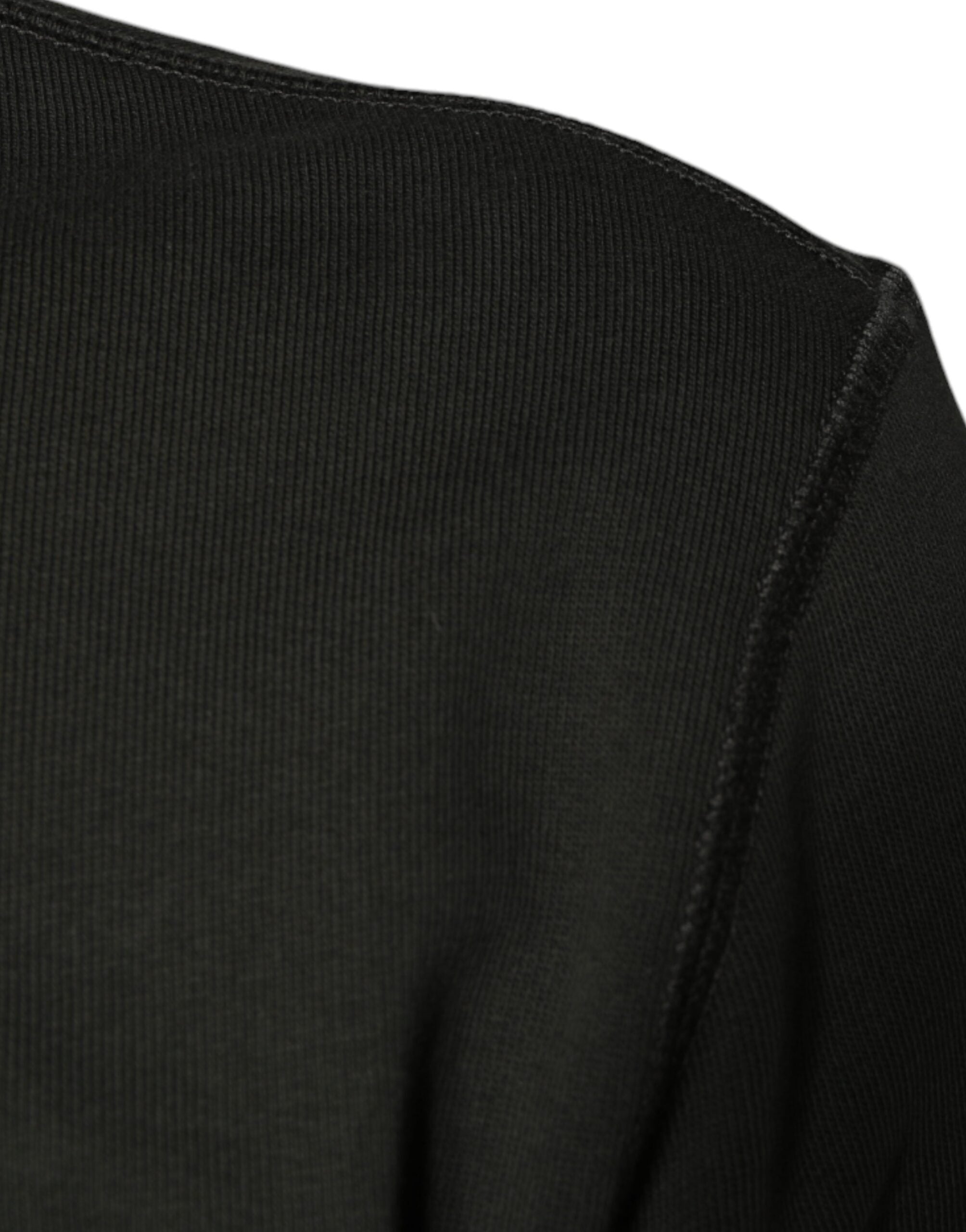 Dolce & Gabbana Army Green DG Crown Crew Neck Pullover Sweater Dolce & Gabbana