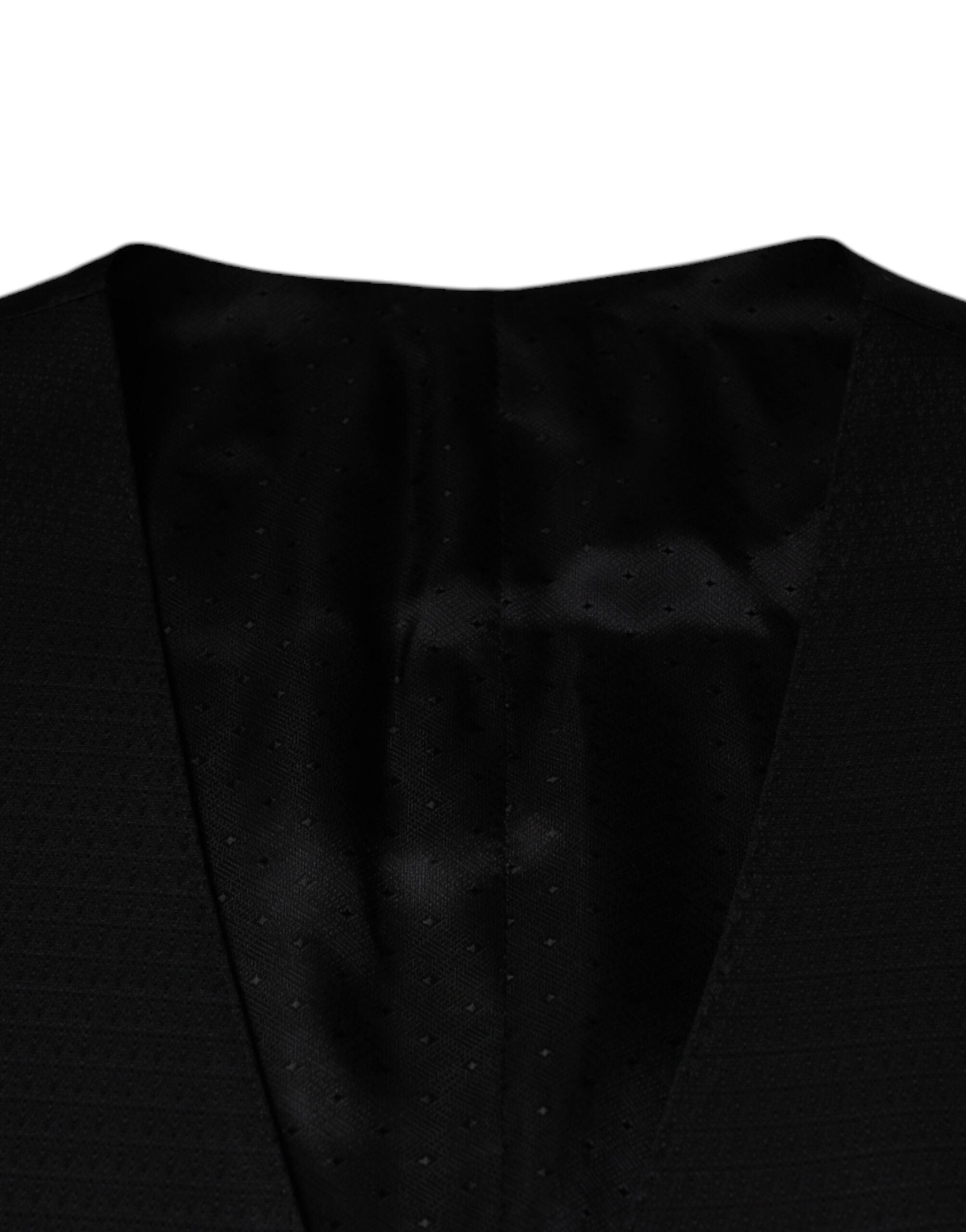 Dolce & Gabbana Black Wool Waistcoat Dress Formal Vest Dolce & Gabbana