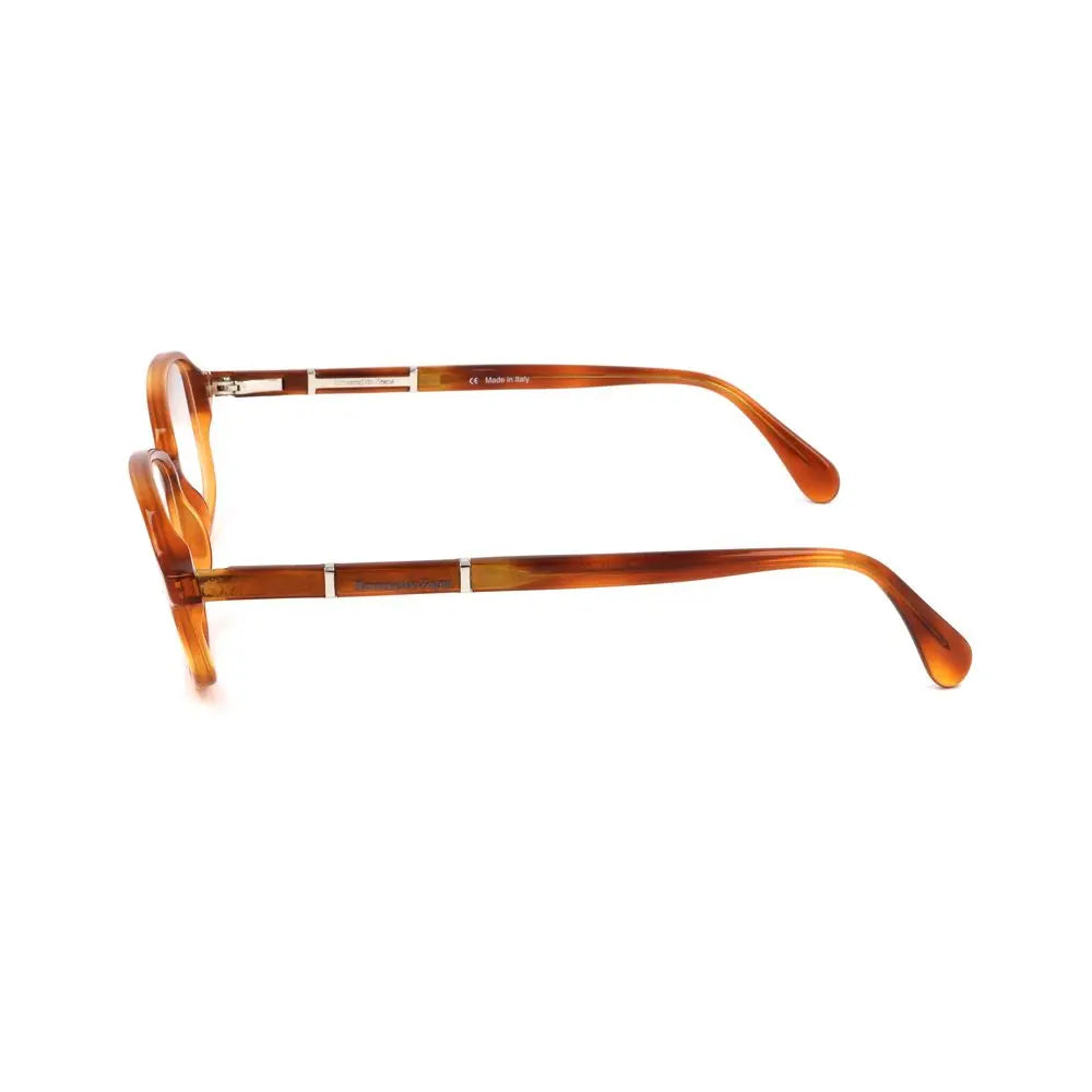 Ermenegildo Zegna Brown Plastic Glasses (Frames) Ermenegildo Zegna