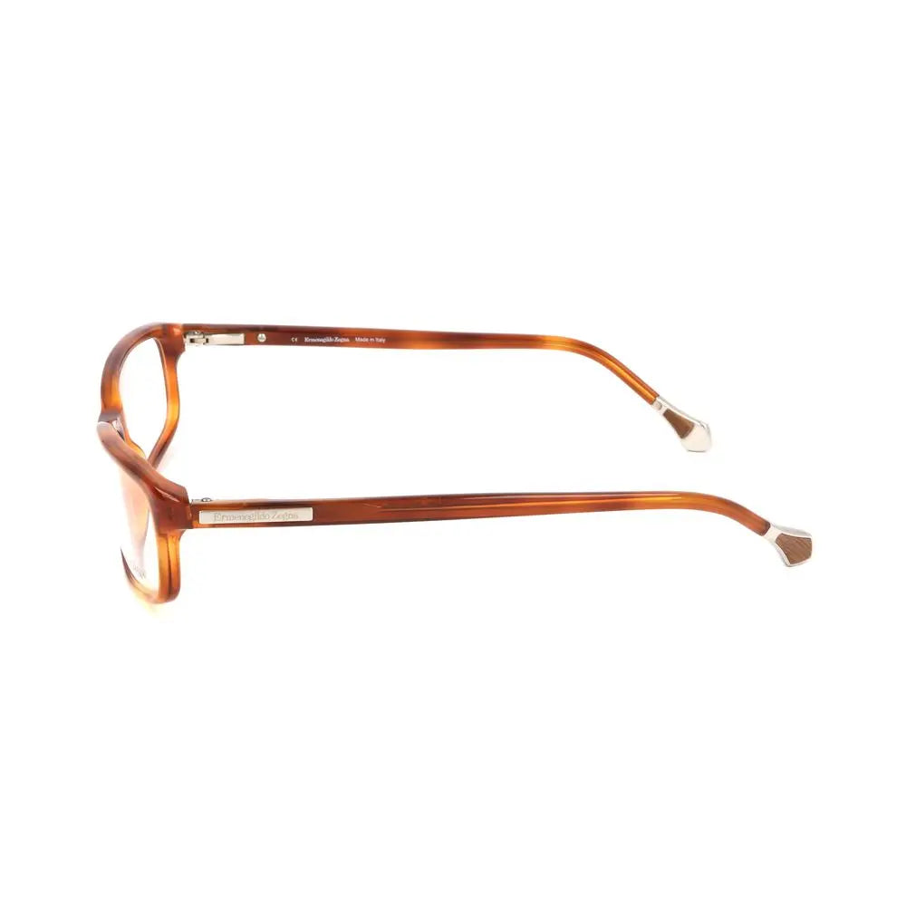 Ermenegildo Zegna Brown Plastic Glasses (Frames) Ermenegildo Zegna