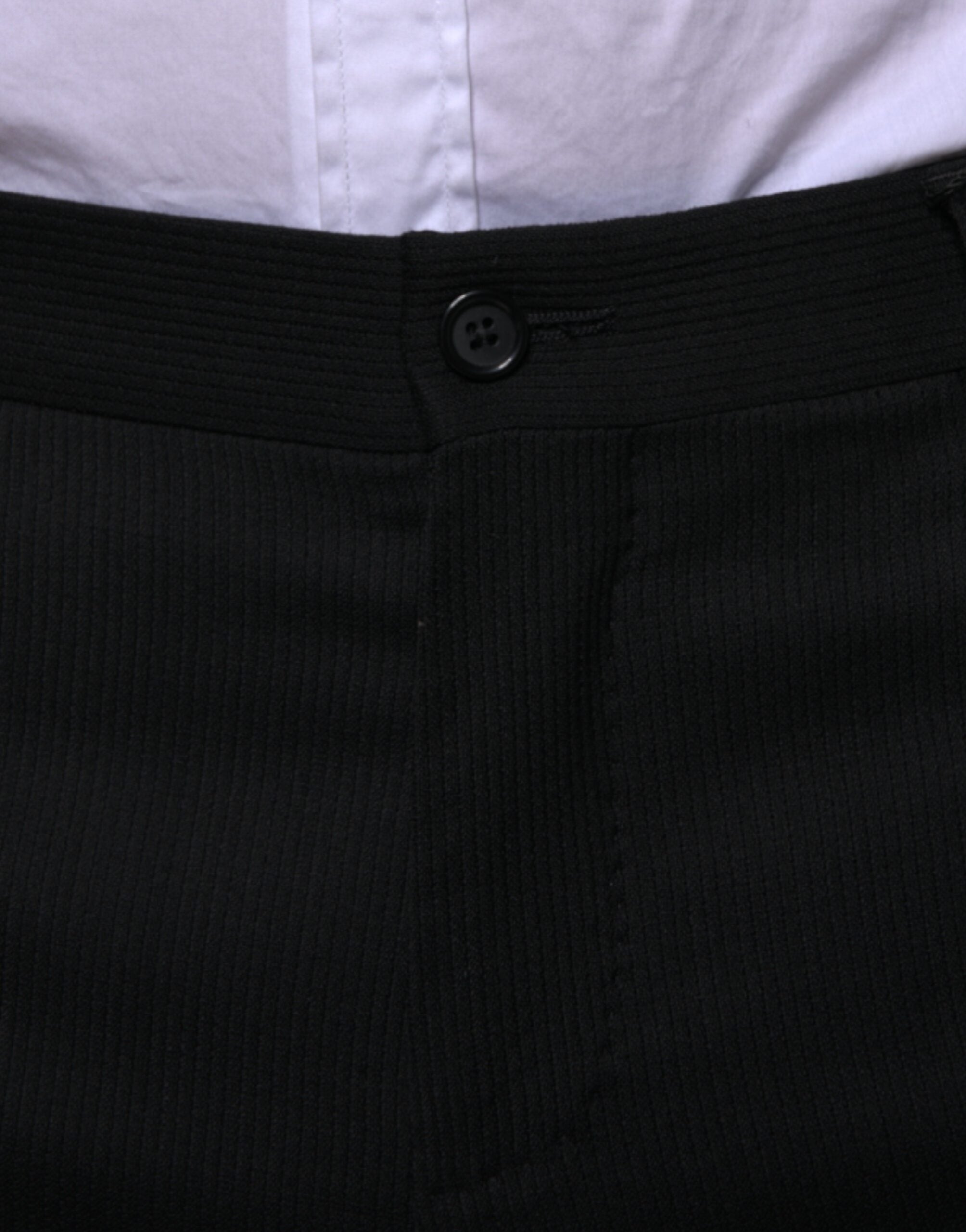Dolce & Gabbana Black Wool Skinny Formal Dress Pants Dolce & Gabbana