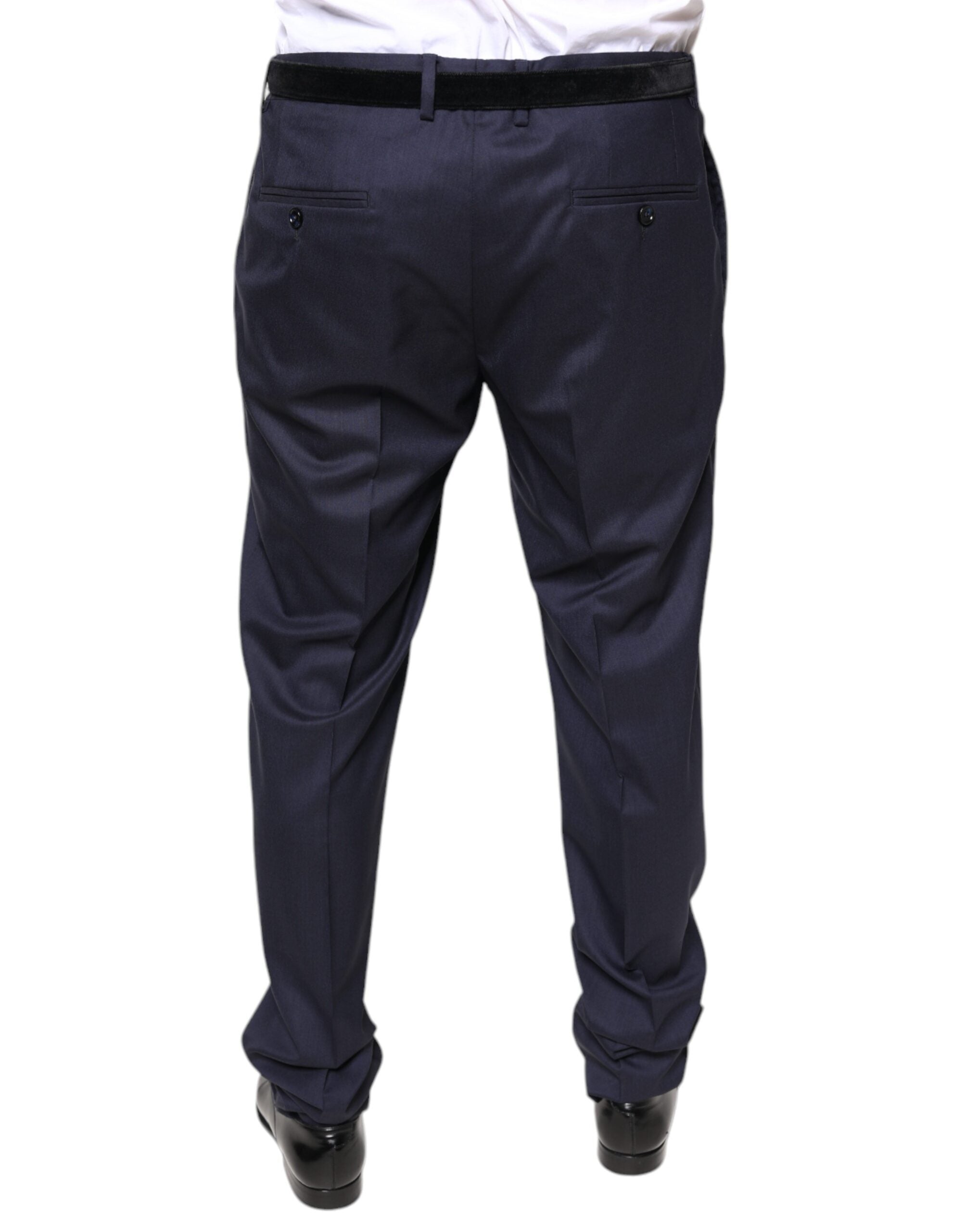 Dolce & Gabbana Blue Wool Skinny Formal Dress Pants Dolce & Gabbana