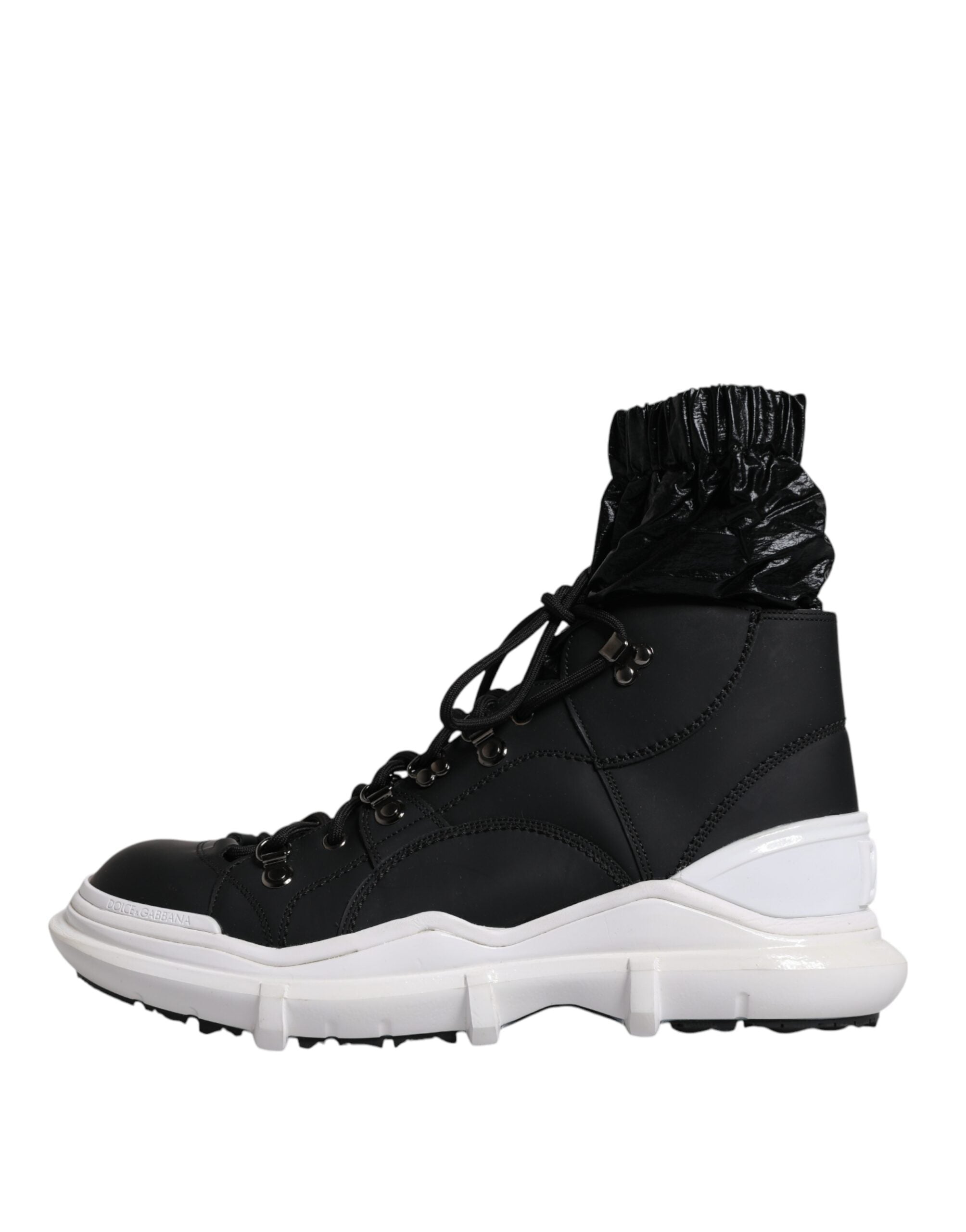 Dolce & Gabbana Black Nylon Galileo High Top Sneakers Shoes Dolce & Gabbana