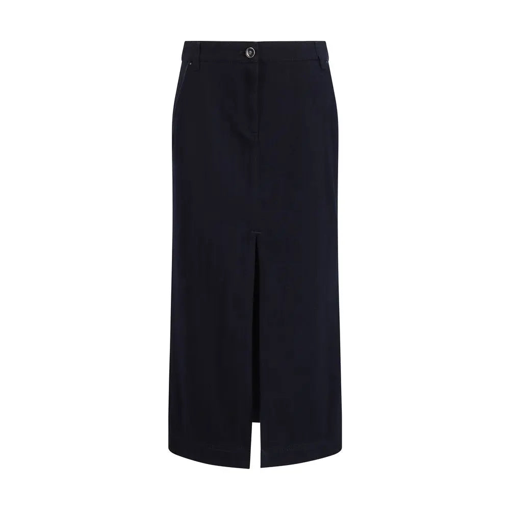 Giorgio Armani Blue Cotton Skirt Giorgio Armani
