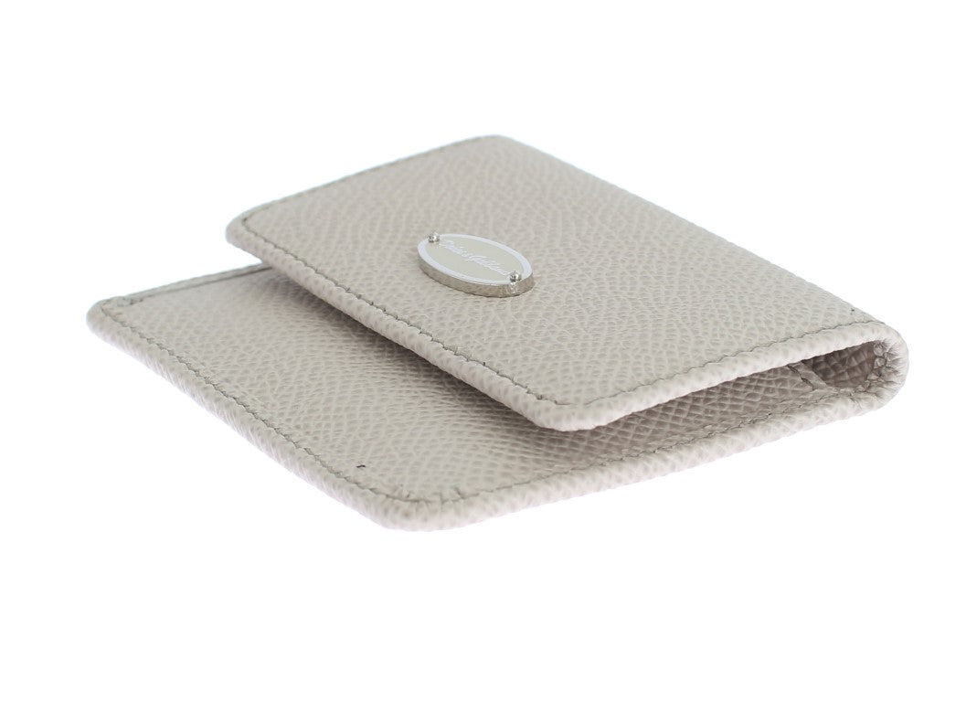 Dolce & Gabbana White Dauphine Leather Case Wallet Dolce & Gabbana