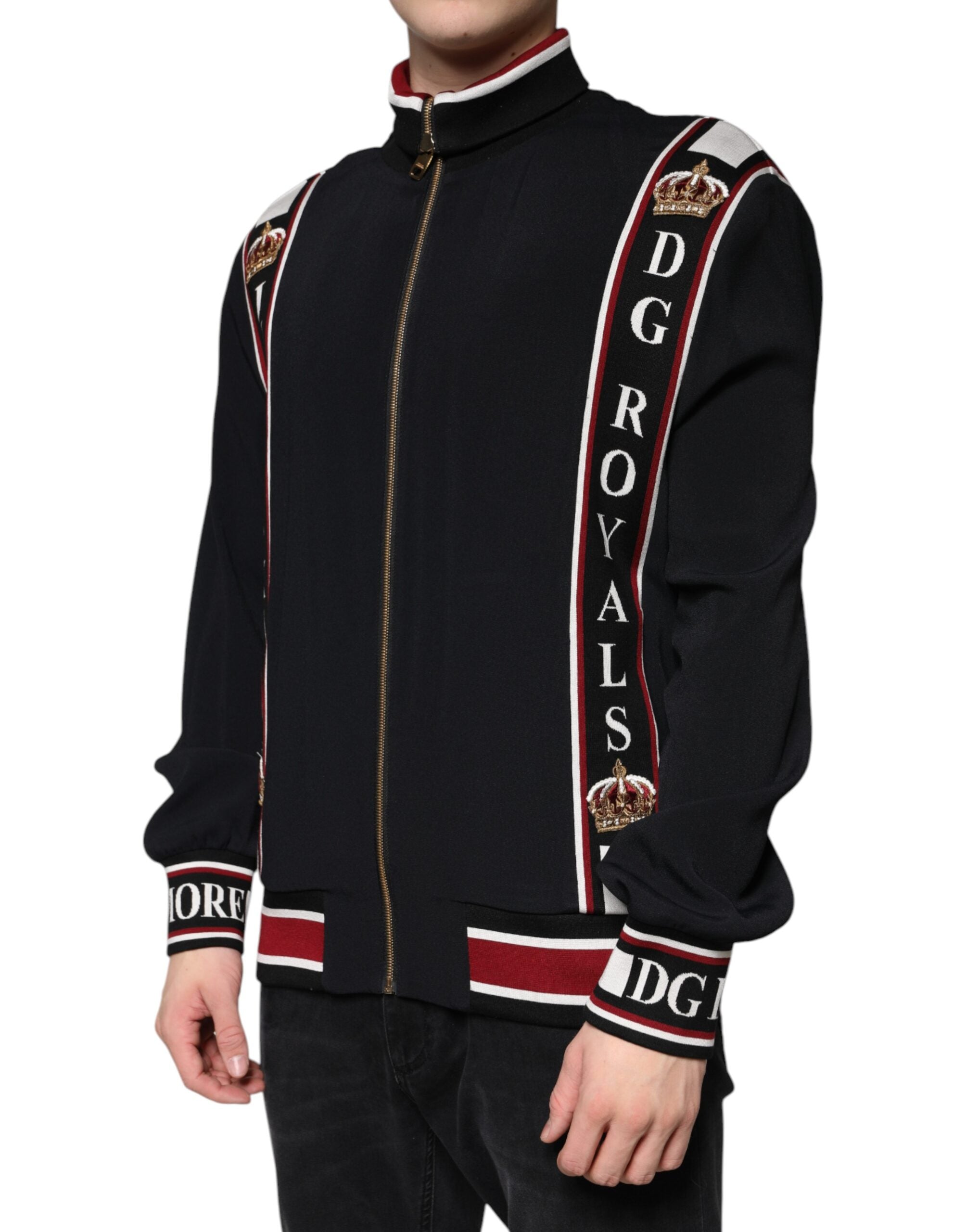 Dolce & Gabbana Black DG King Full Zip Sweatshirt Sweater Dolce & Gabbana