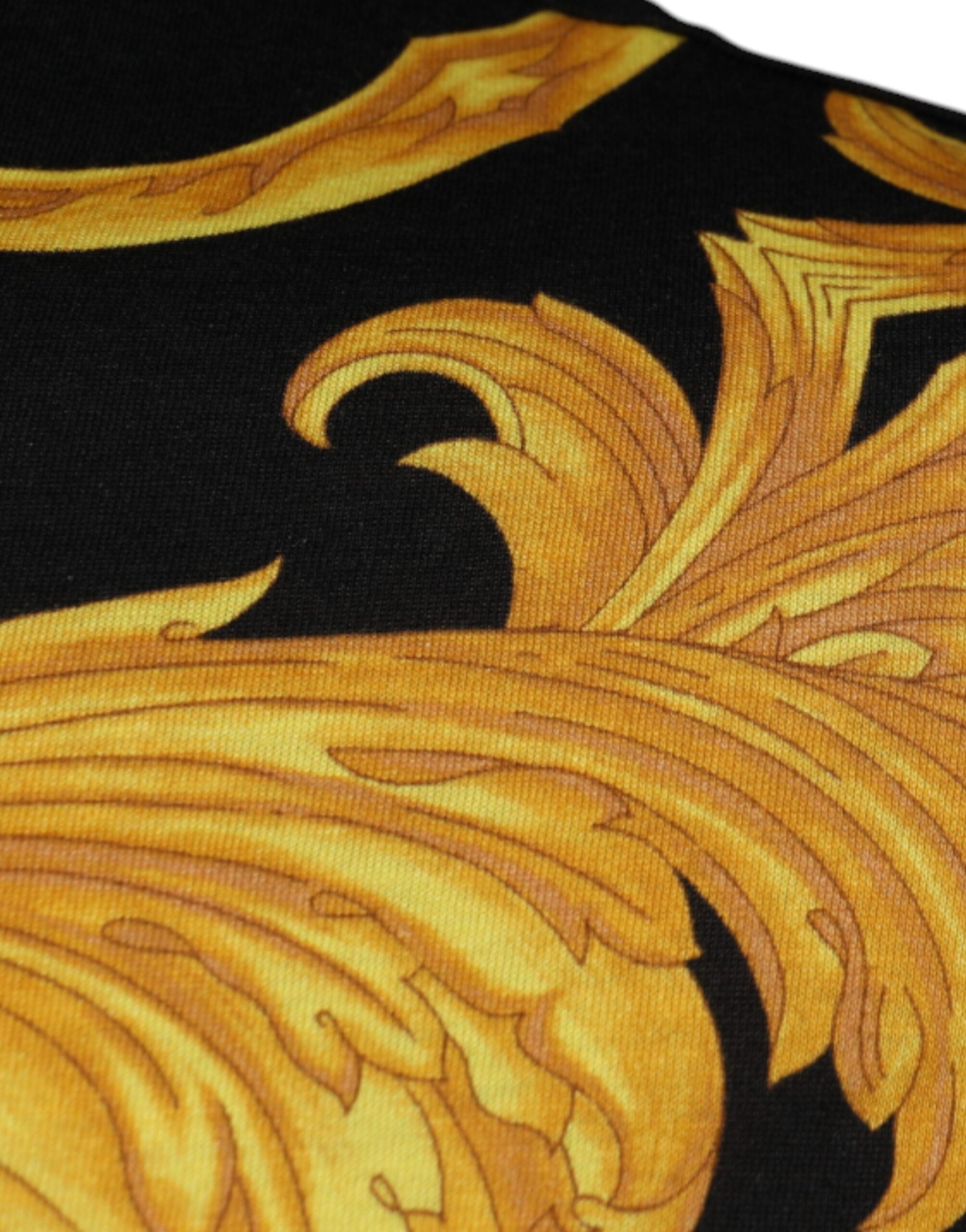 Versace Black Medusa Print Cotton Crew Neck T-shirt Versace
