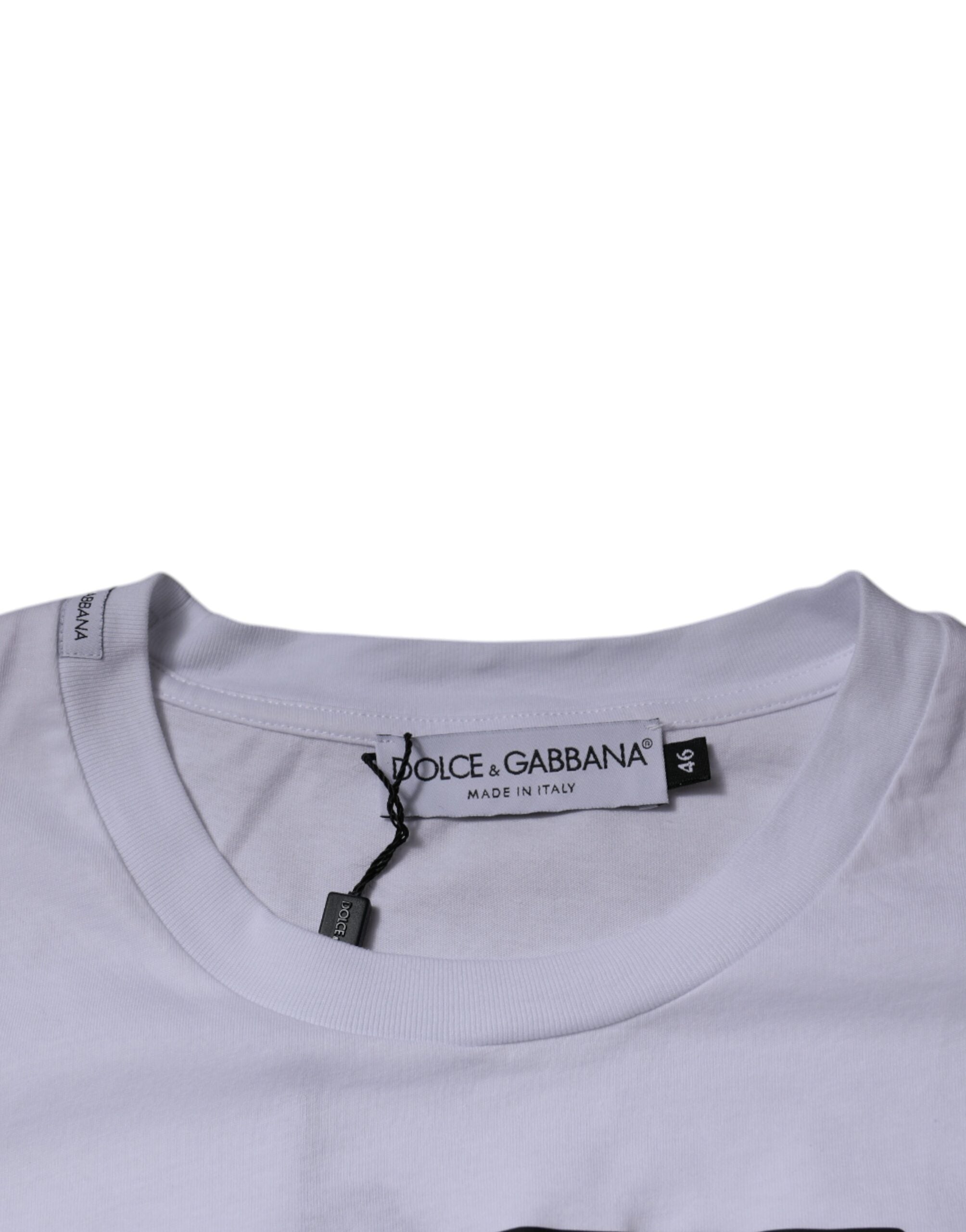 Dolce & Gabbana White DG Logo Cotton Crew Neck T-shirt Dolce & Gabbana