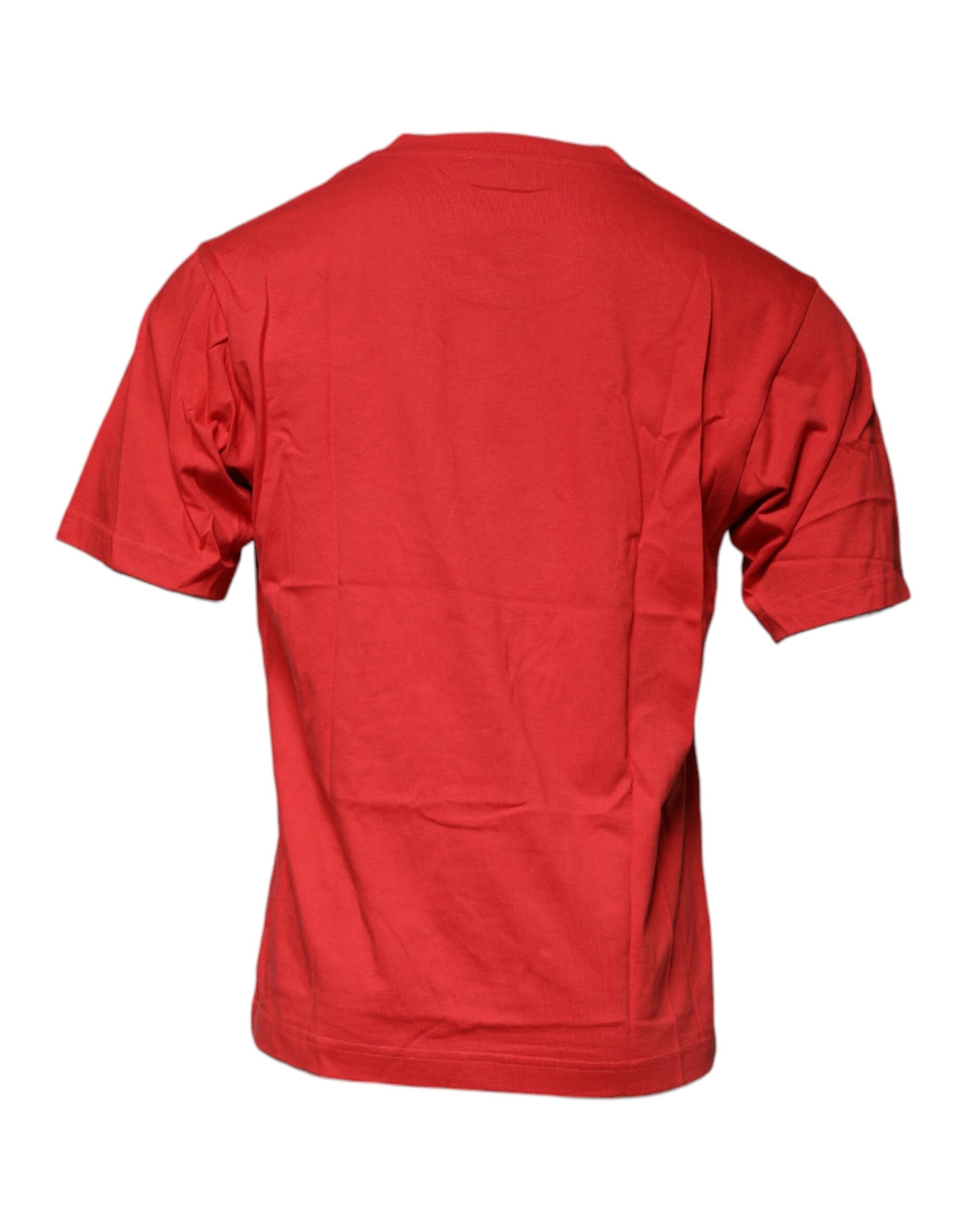 Dolce & Gabbana Red DG Logo Cotton Crew Neck T-shirt Dolce & Gabbana
