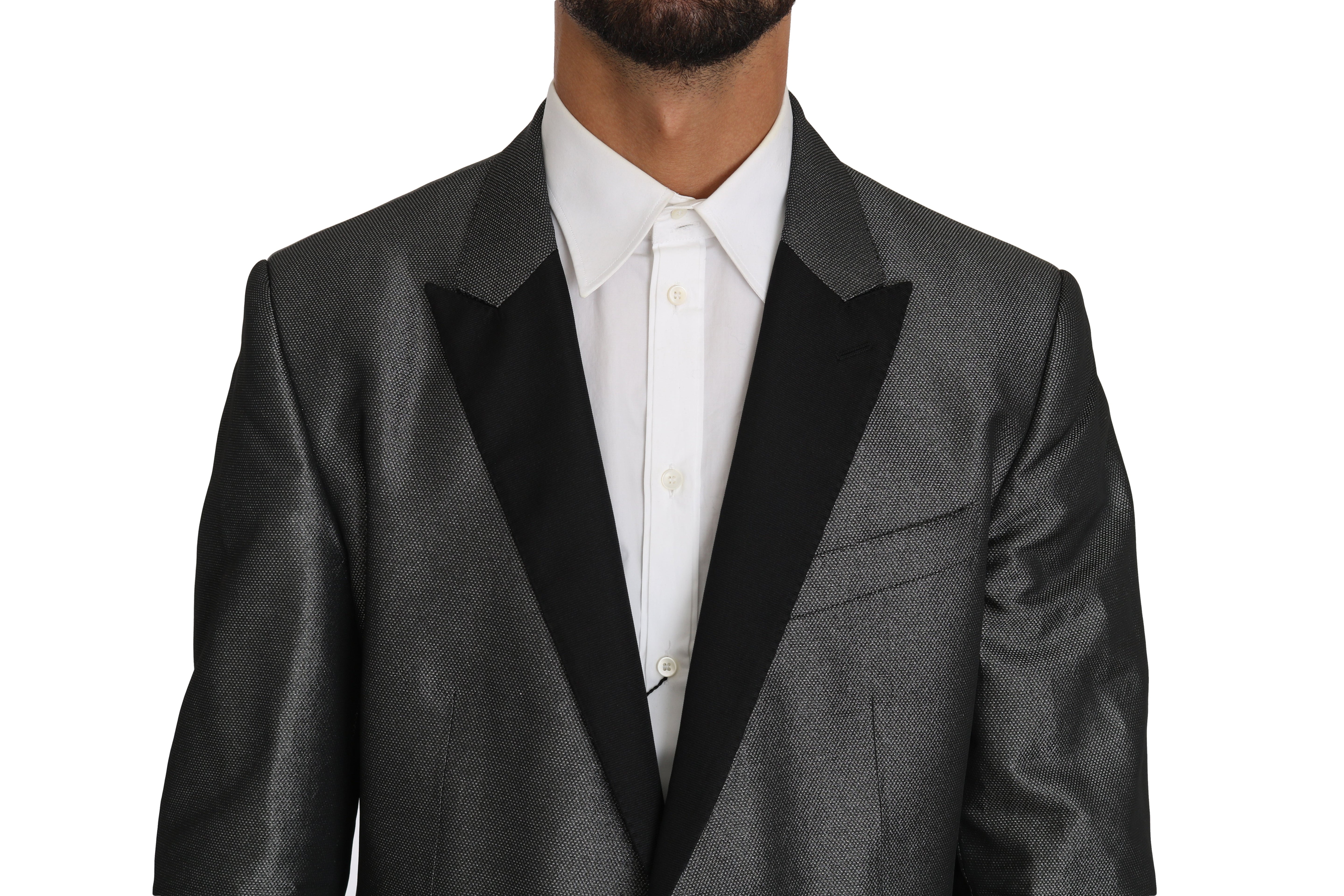 Dolce & Gabbana Gray Patterned MARTINI 2 Piece Suit Dolce & Gabbana