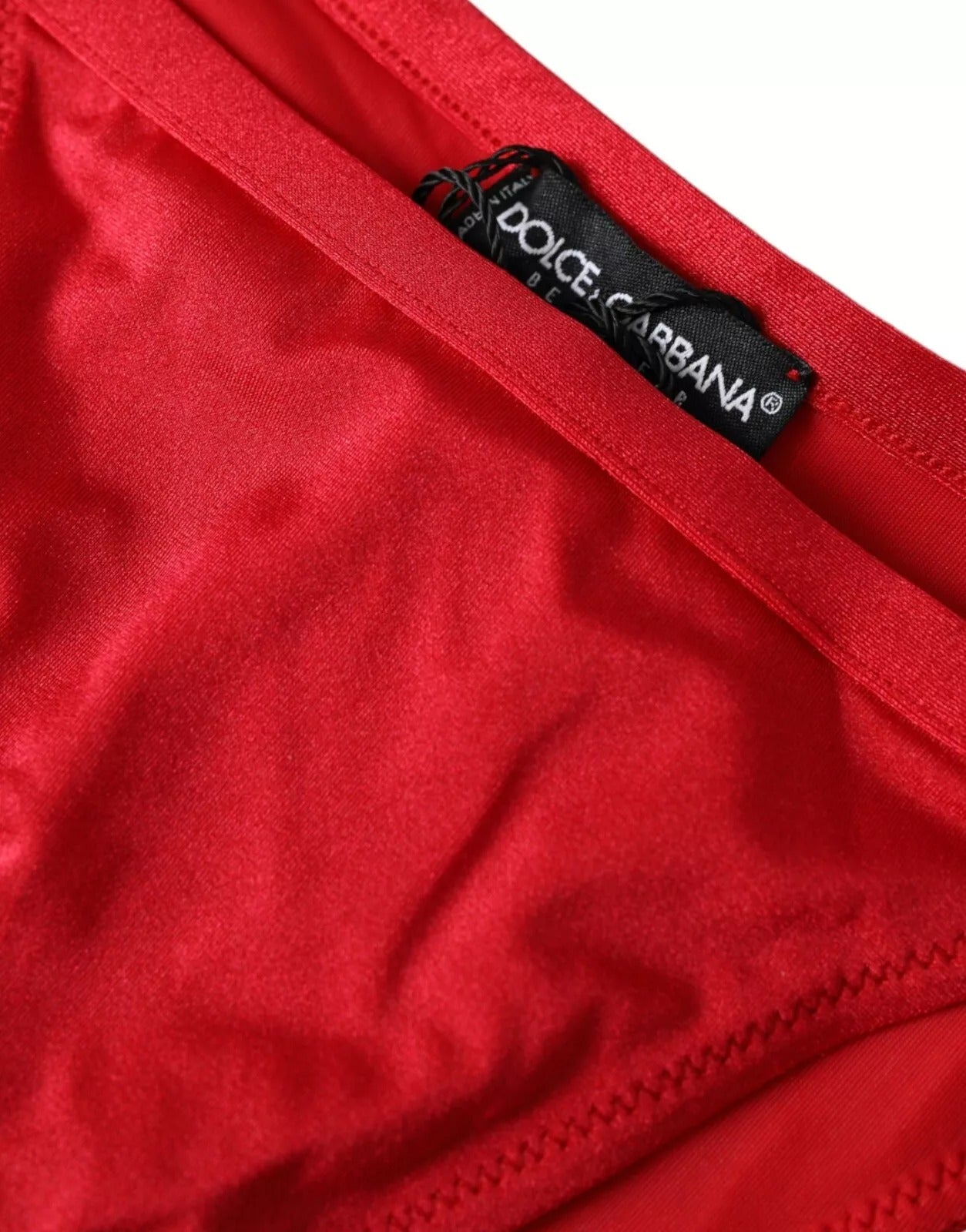 Dolce & Gabbana Red Nylon Stretch Beachwear Swimwear Bottom Bikini Dolce & Gabbana