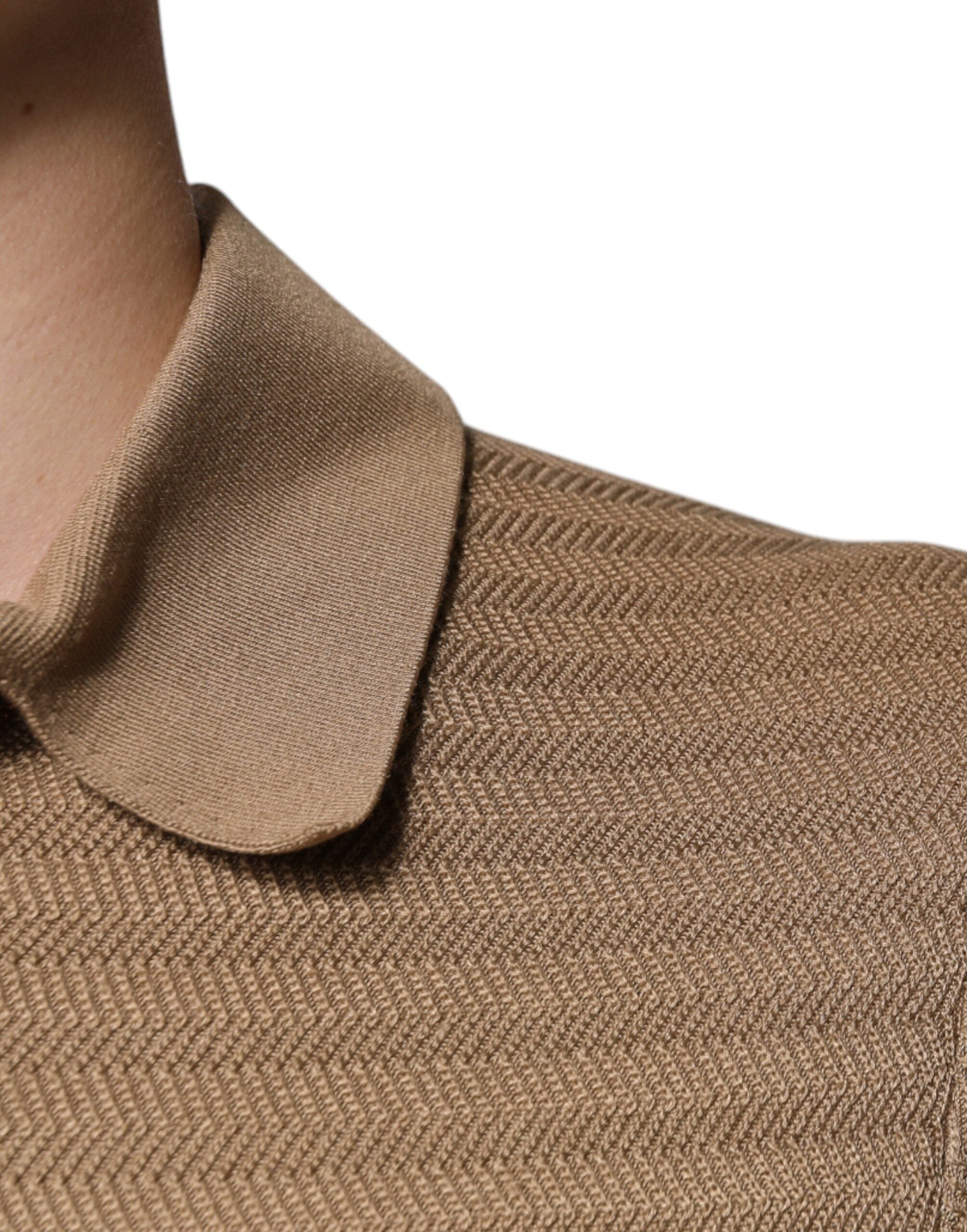 Dolce & Gabbana Brown Collared Short Sleeves Polo T-shirt Dolce & Gabbana