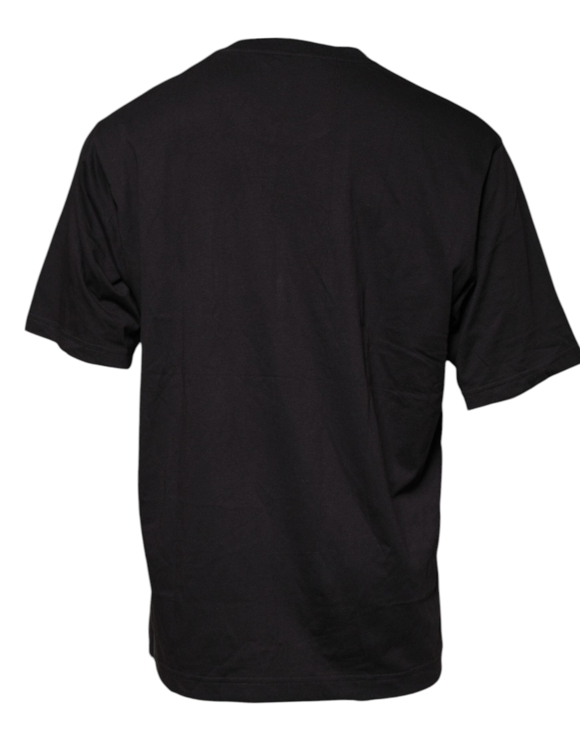 Dolce & Gabbana Black Logo Print Cotton Crew Neck T-shirt Dolce & Gabbana