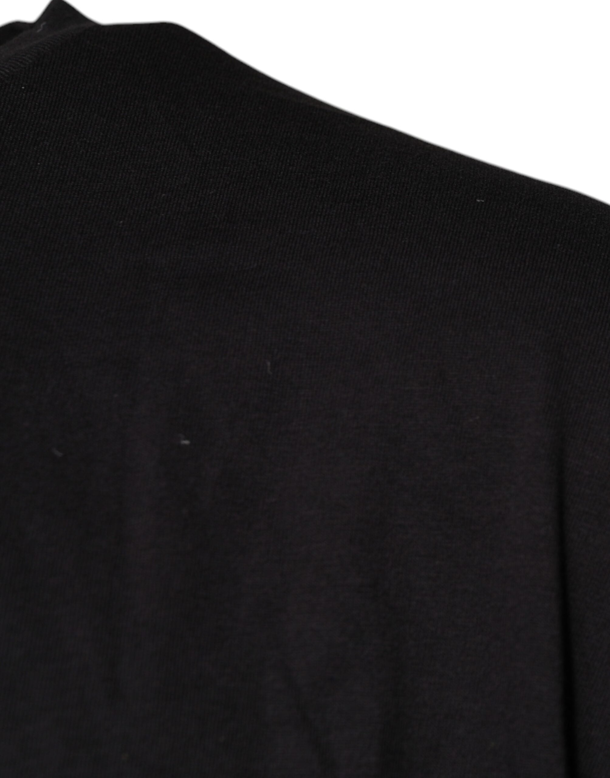 Dolce & Gabbana Black Logo Print Cotton Crew Neck T-shirt Dolce & Gabbana