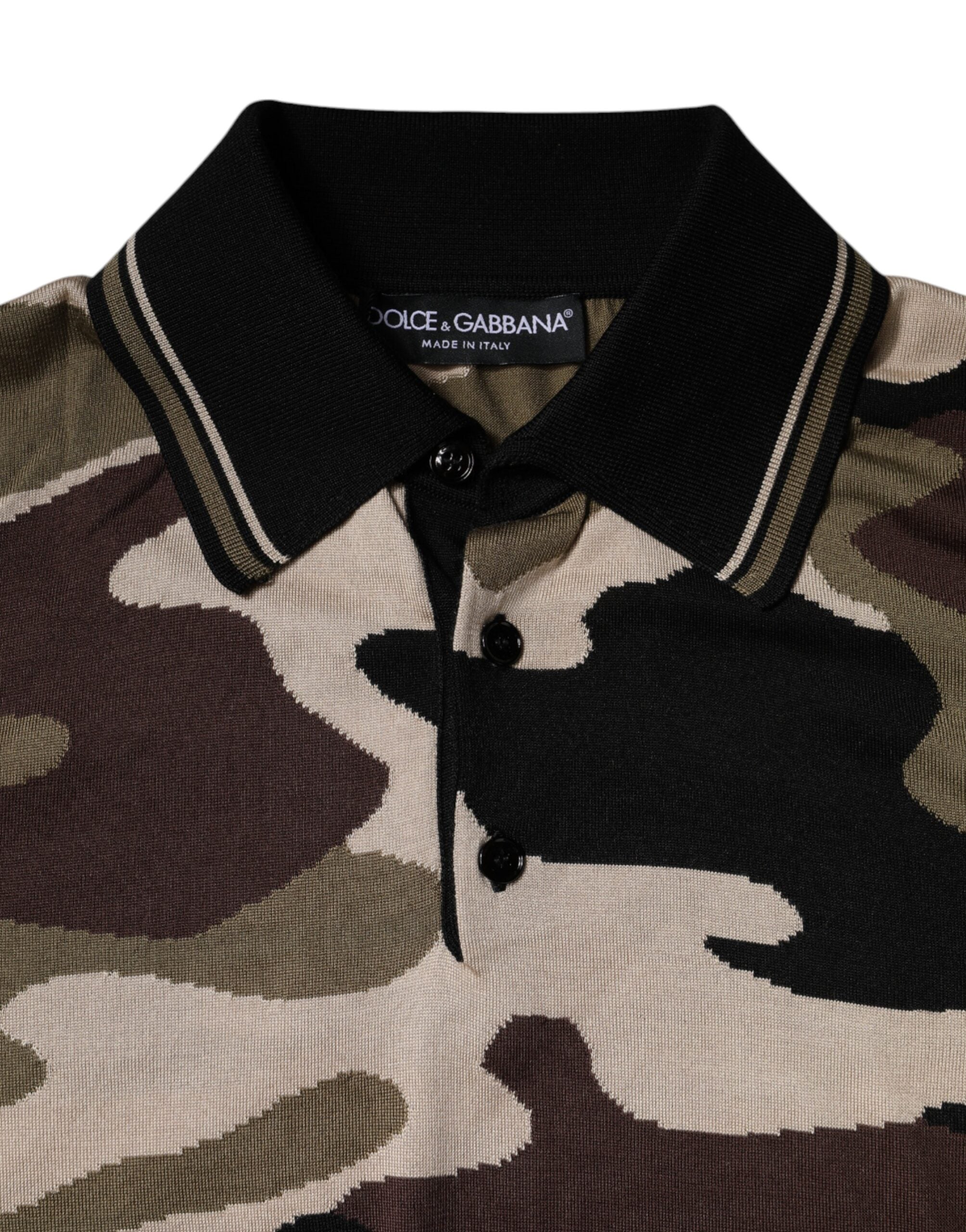 Dolce & Gabbana Multicolor Camouflage Collared Polo T-shirt Dolce & Gabbana