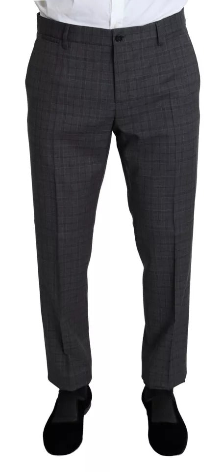 Dolce & Gabbana Gray Wool Men Formal 2 Piece MARTINI Suit Dolce & Gabbana