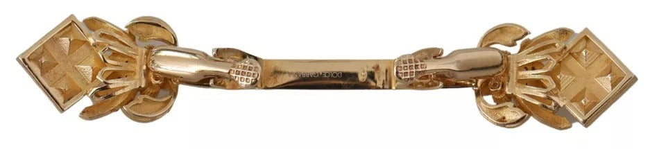 Dolce & Gabbana Gold Plated 925 Sterling Silver Crystal Collar Stop Brooch Dolce & Gabbana