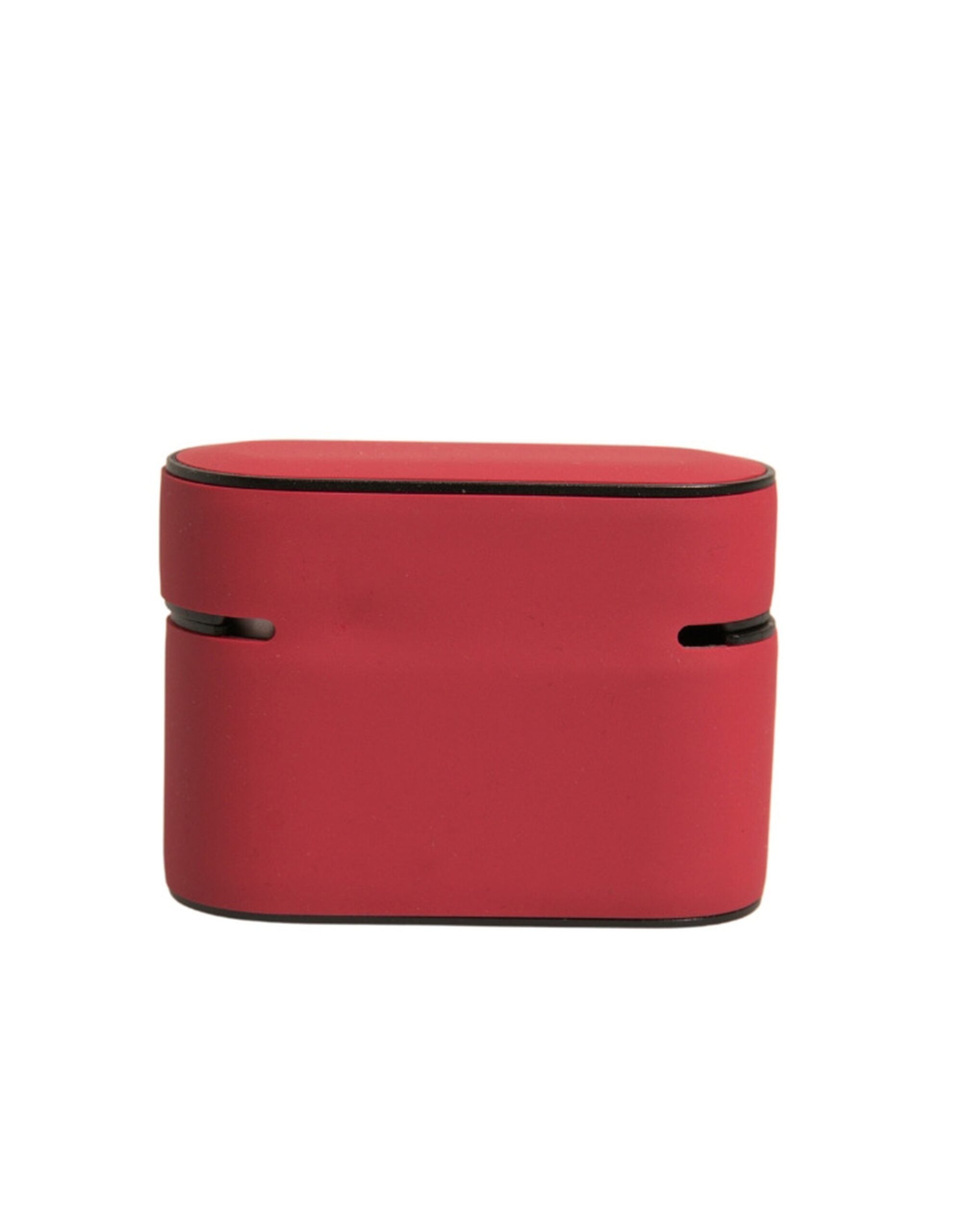 Dolce & Gabbana Red PVC Embossed Logo Plaque Holder Airpods Case Dolce & Gabbana