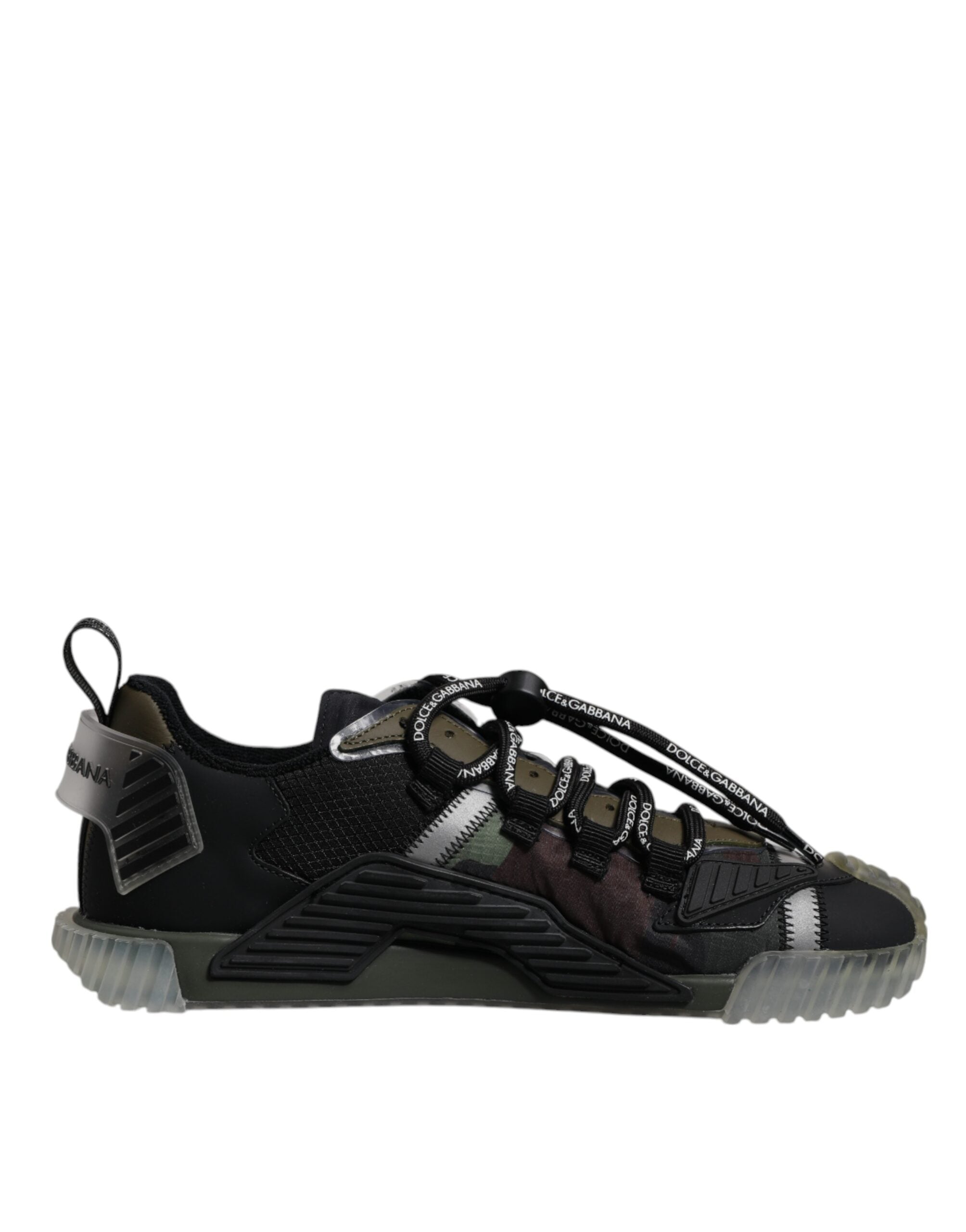 Dolce & Gabbana Black Green Camo NS1 Low Top Sneakers Shoes Dolce & Gabbana