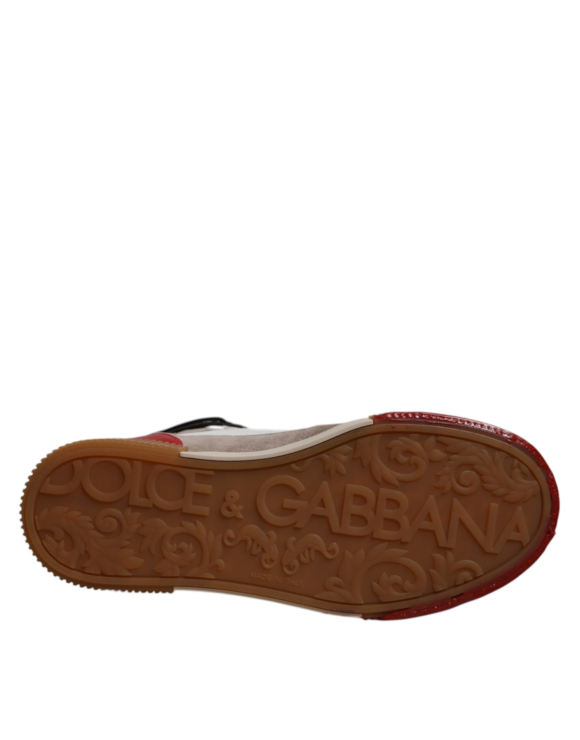Dolce & Gabbana Multicolor Leather High Top Sneakers Shoes Dolce & Gabbana