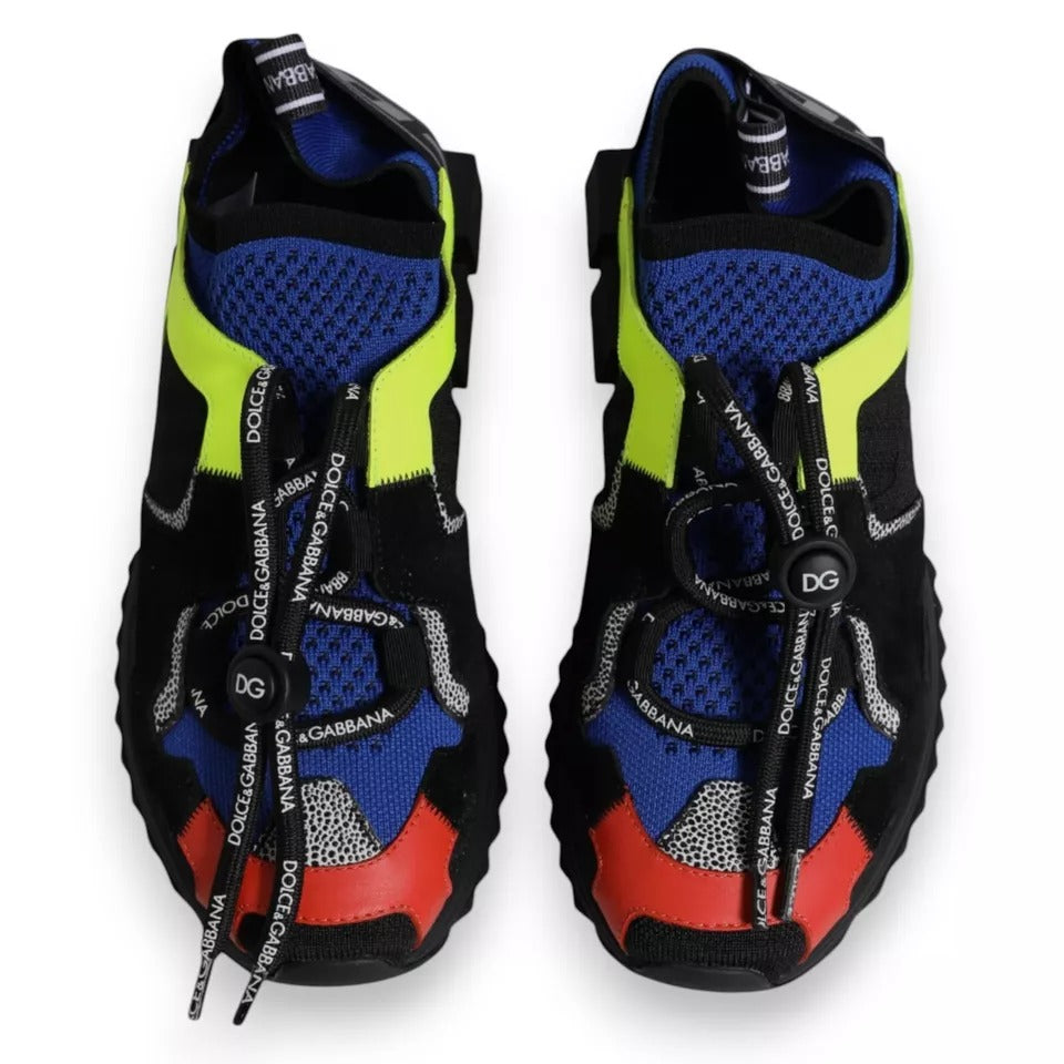 Dolce & Gabbana Multicolor Mesh Sorrento Trekking Sneakers Shoes Dolce & Gabbana
