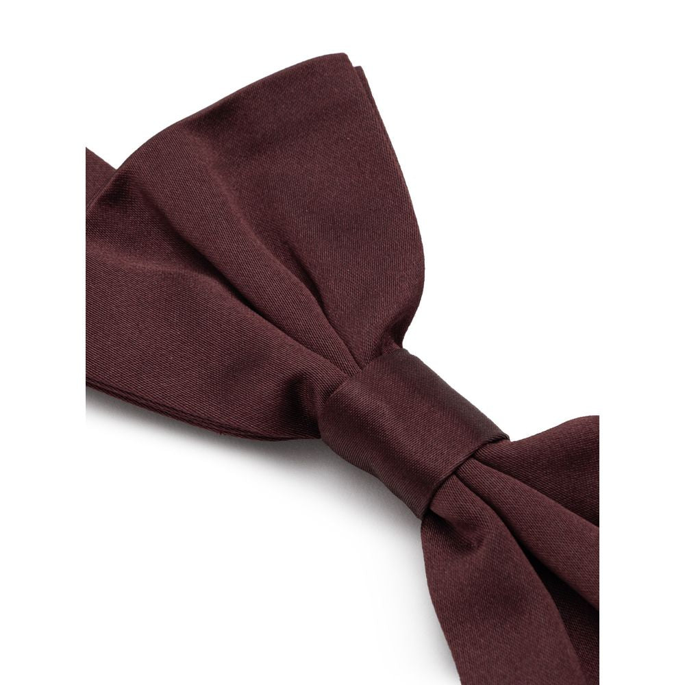 Dolce & Gabbana Burgundy Silk Bowtie Dolce & Gabbana