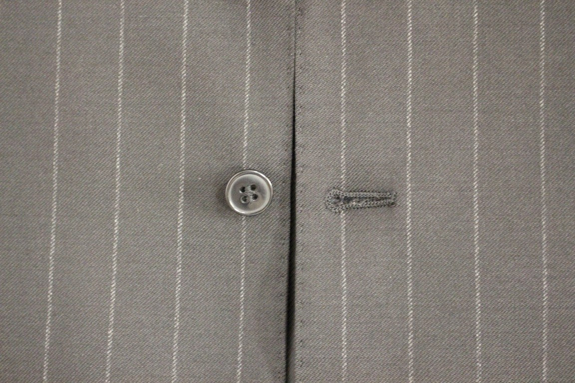Dolce & Gabbana Black Striped Wool Logo Vest Dolce & Gabbana