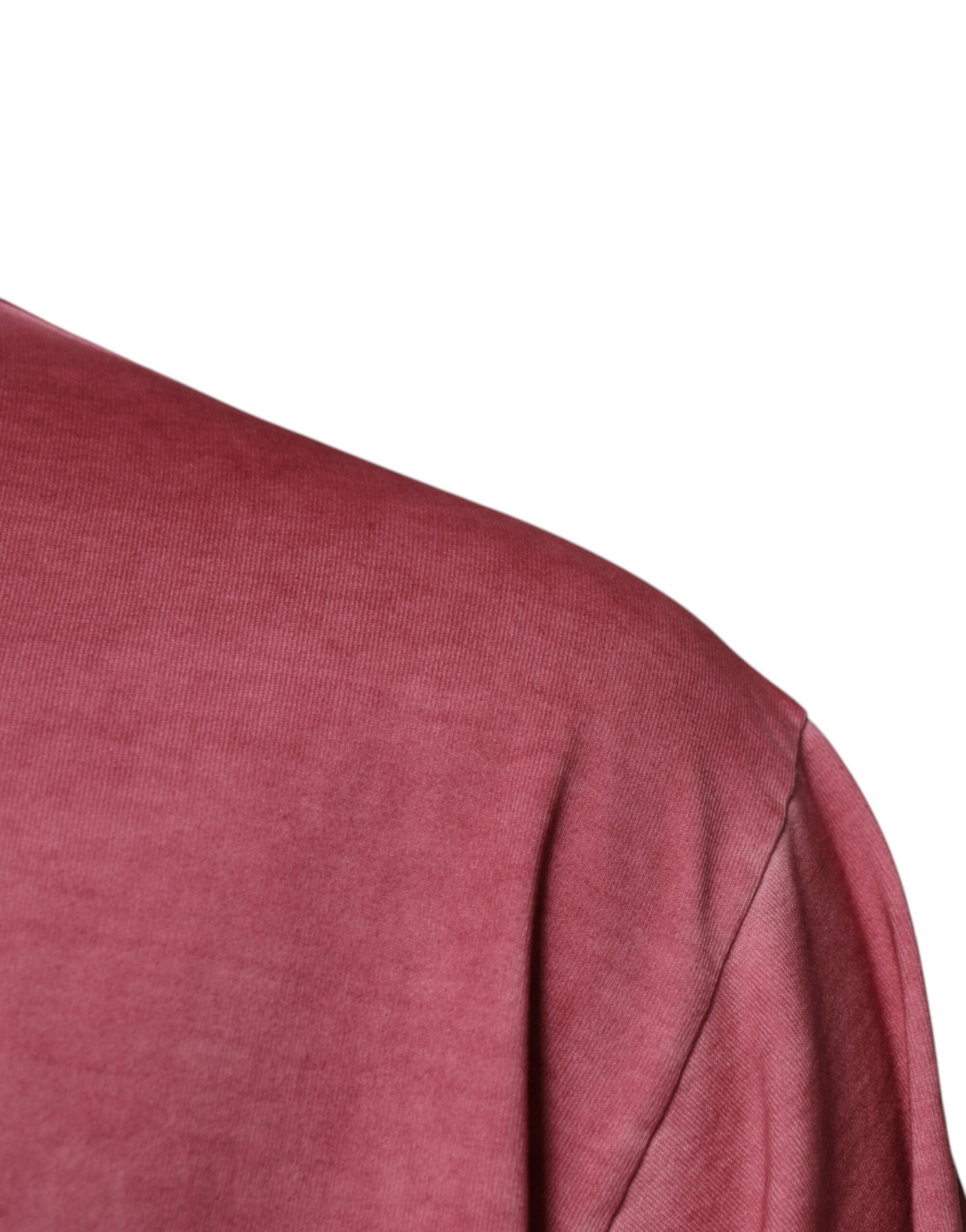 Dolce & Gabbana Pink Logo Print Cotton Crew Neck T-shirt Dolce & Gabbana