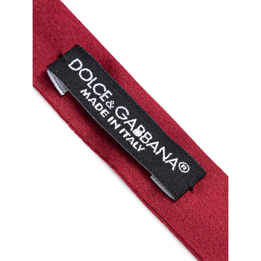 Dolce & Gabbana Red Silk Bowtie Dolce & Gabbana