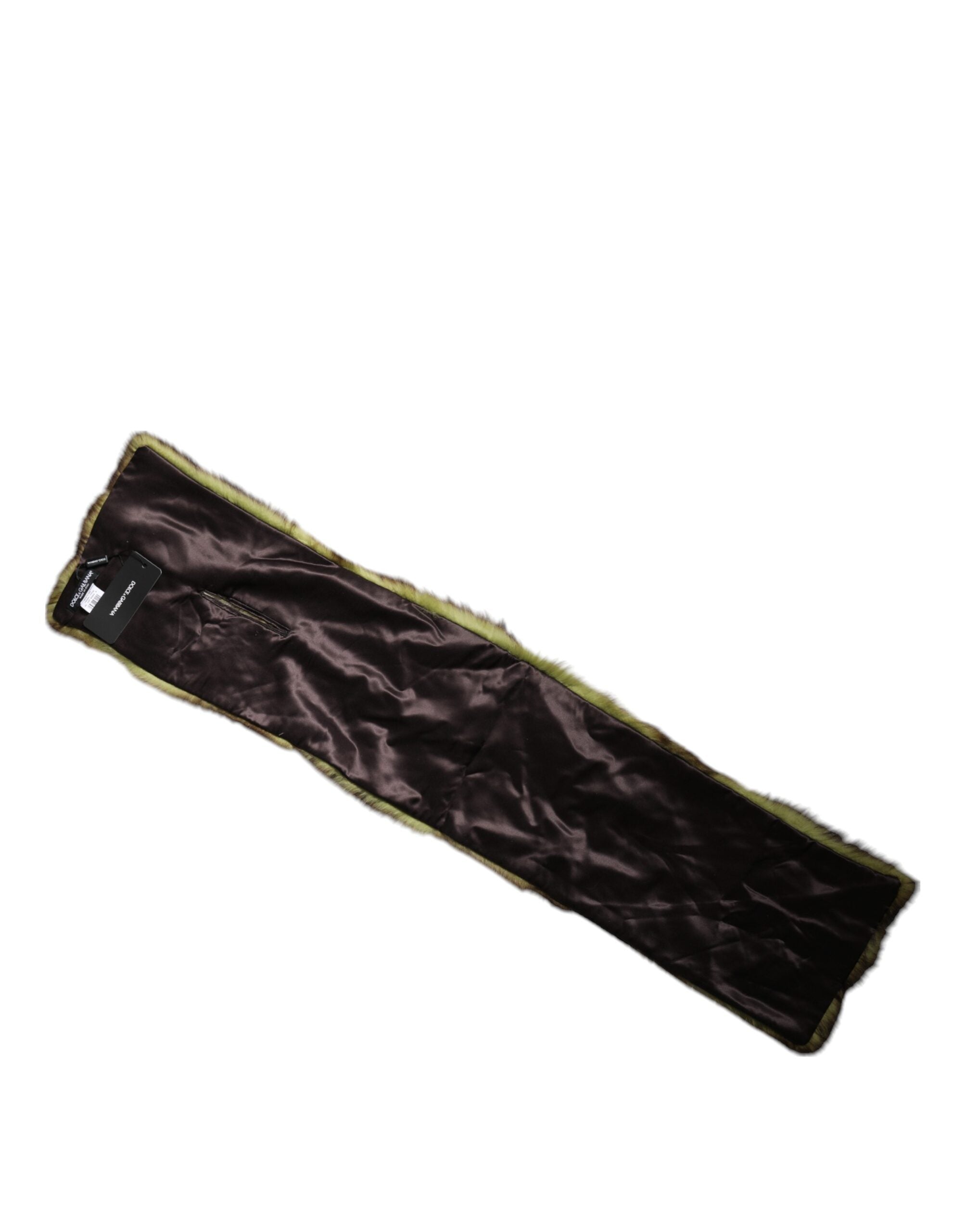 Dolce & Gabbana Multicolor Fur Shawl Neck Wrap Cover Collar Scarf Dolce & Gabbana