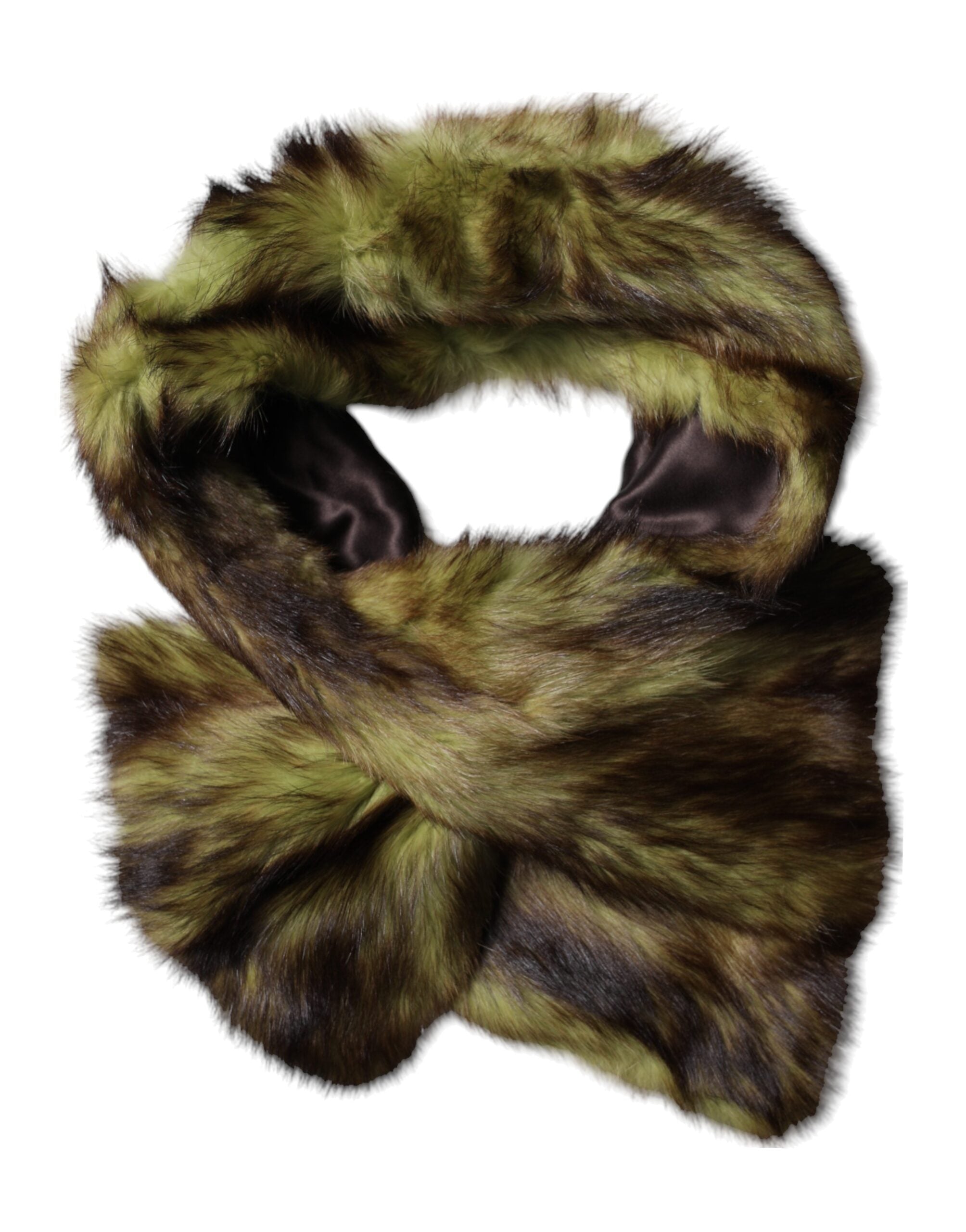 Dolce & Gabbana Multicolor Fur Shawl Neck Wrap Cover Collar Scarf Dolce & Gabbana
