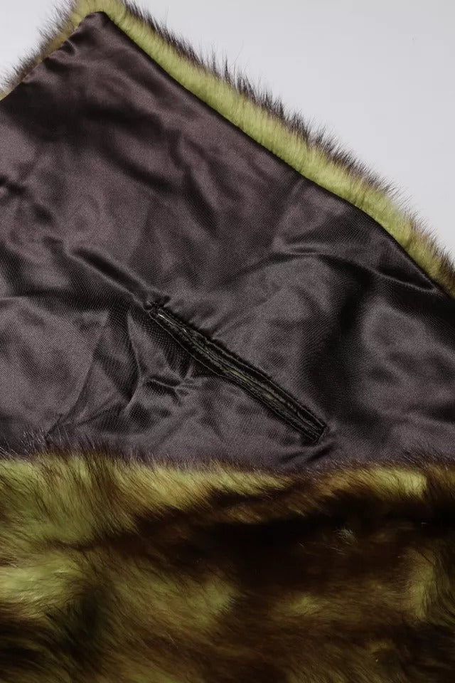 Dolce & Gabbana Multicolor Fur Shawl Neck Wrap Cover Collar Scarf Dolce & Gabbana