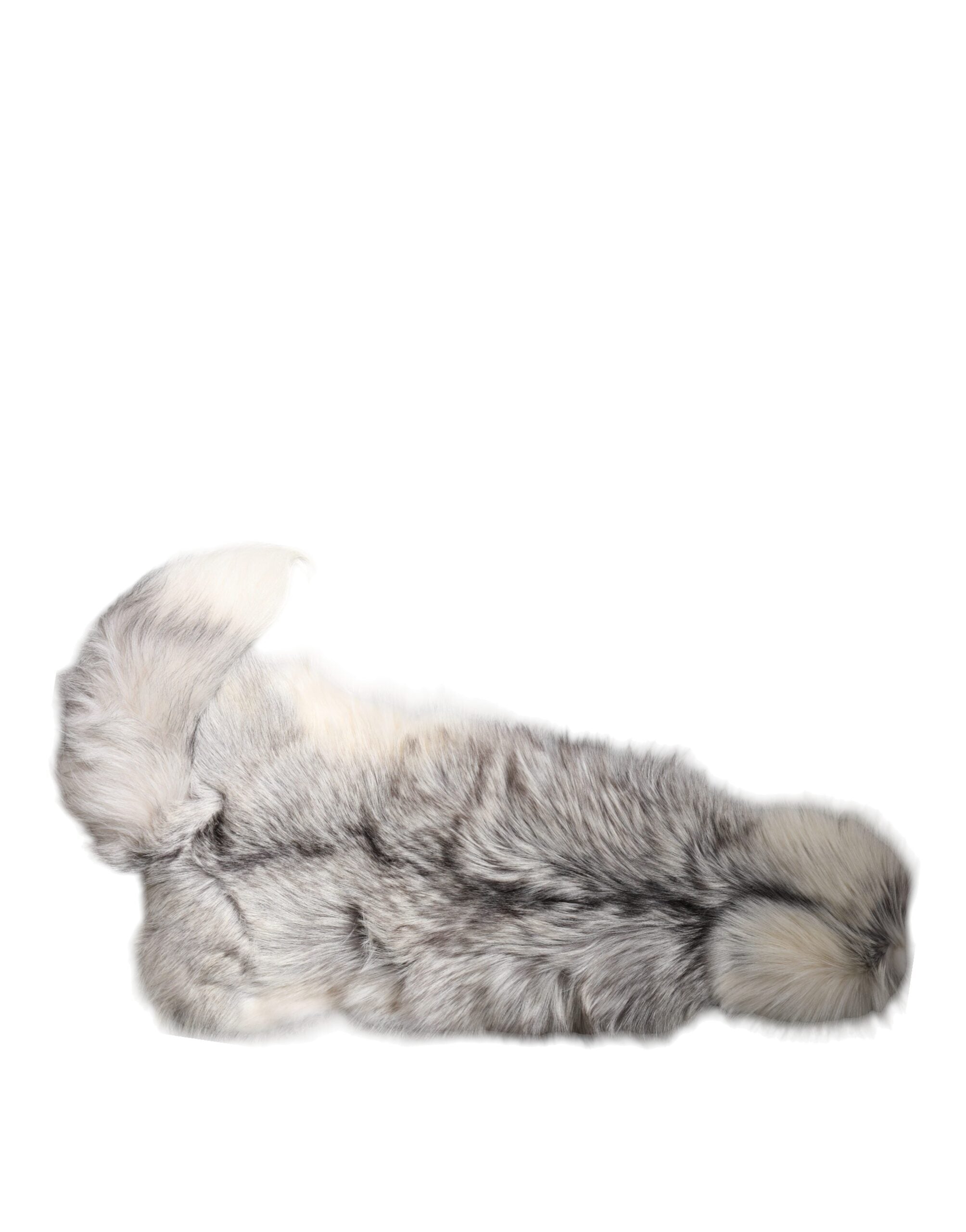Dolce & Gabbana White Fox Fur Neck Wrap Warmer Winter Scarf Dolce & Gabbana
