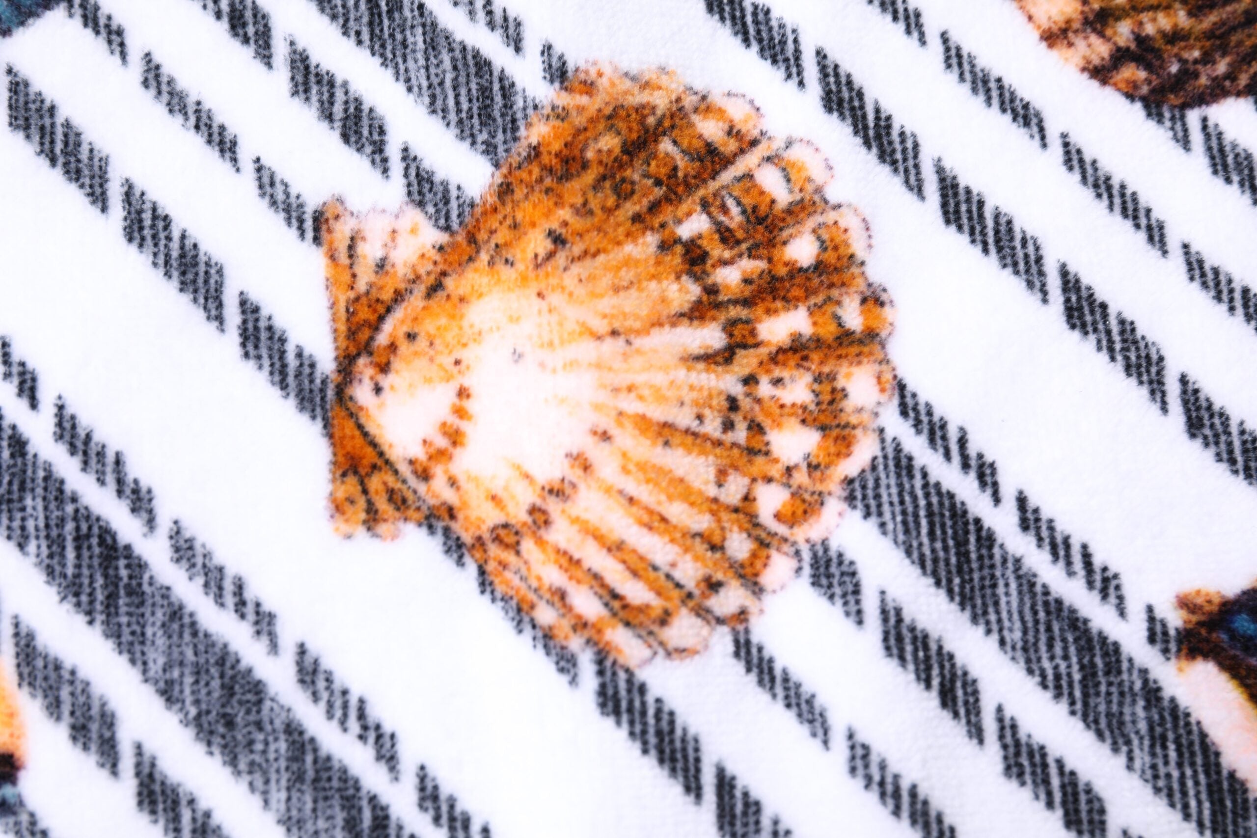 Dolce & Gabbana Multicolor Stripes Seashells Beach Towel Dolce & Gabbana