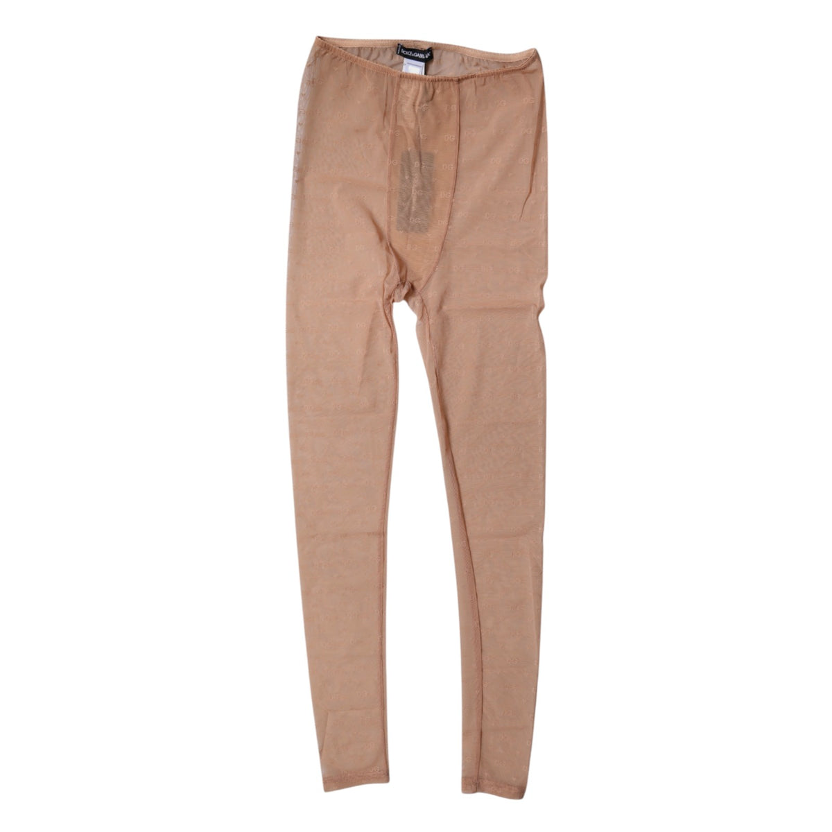 Dolce & Gabbana Nude Beige Logo Lace Lingerie Pants Underwear
