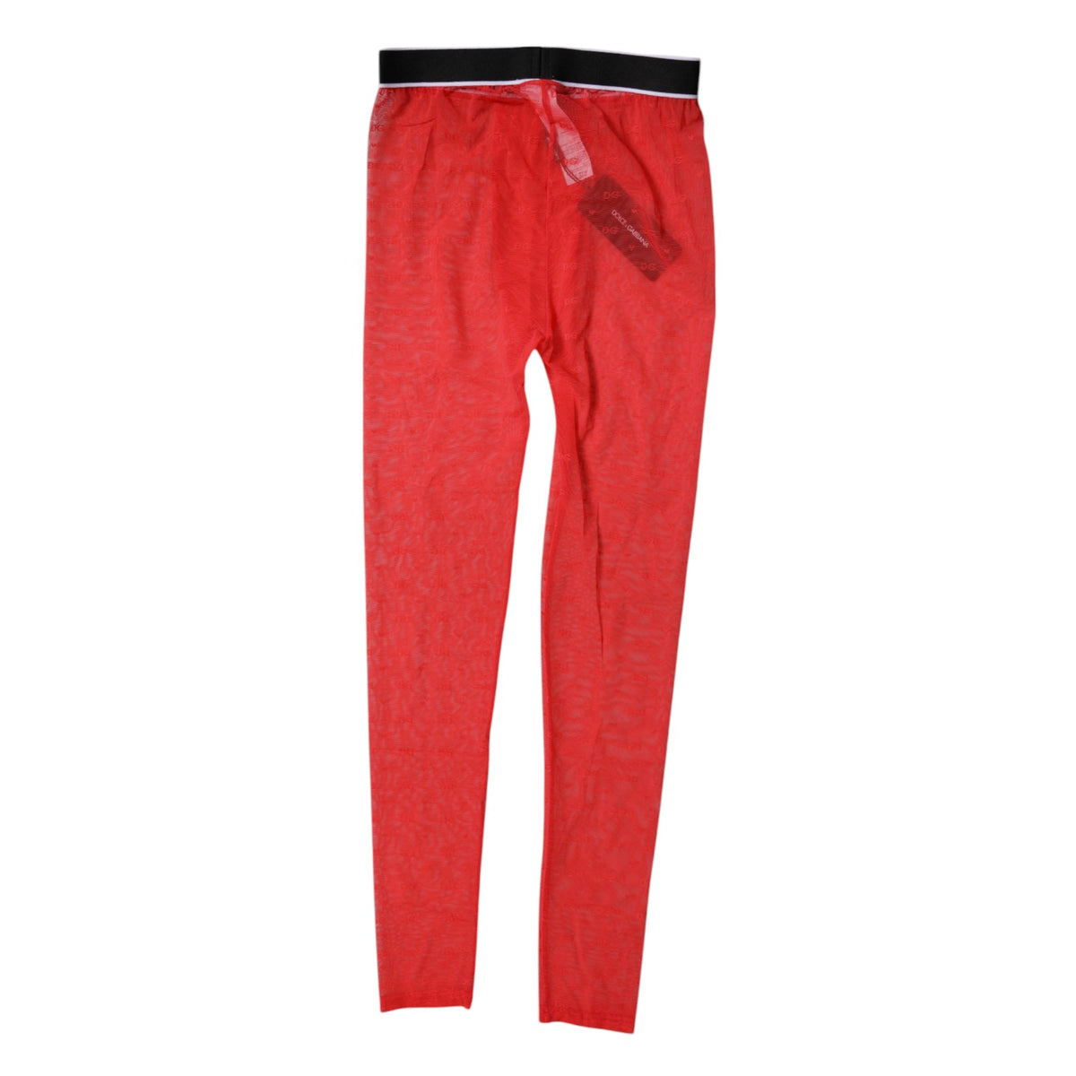 Dolce & Gabbana Red Logo Lace Lingerie Tight Pants Underwear