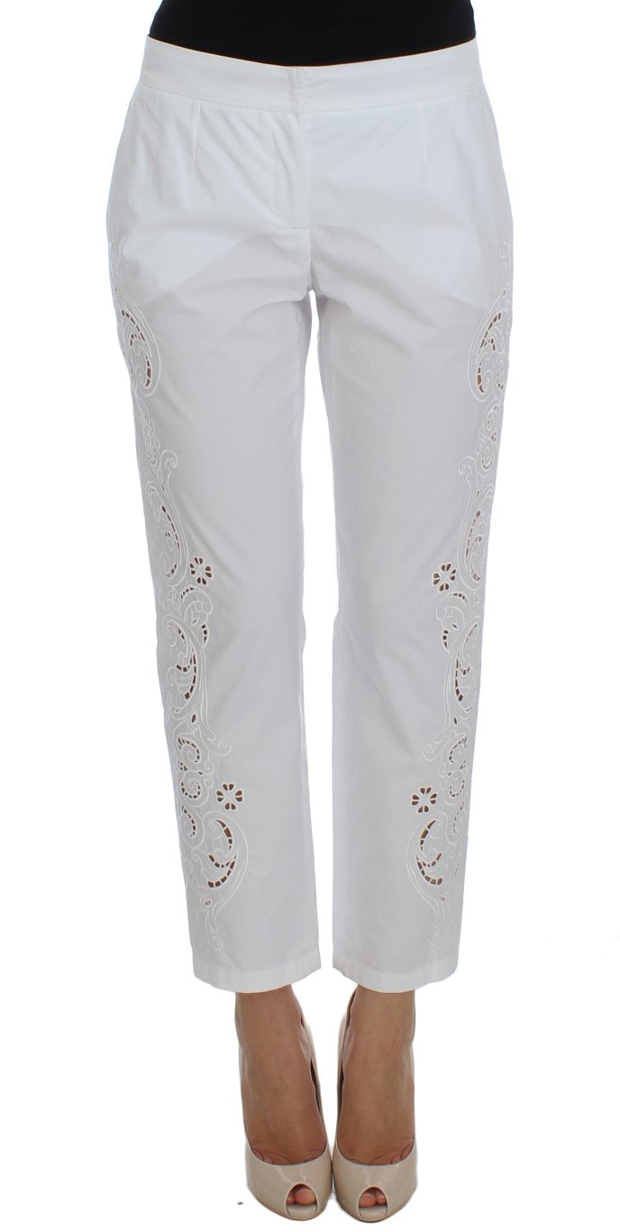 Dolce & Gabbana White Floral Cutout Dress Sicily Pants Dolce & Gabbana