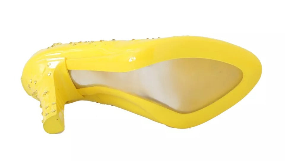 Dolce & Gabbana Yellow Crystal Heels CINDERELLA Shoes Dolce & Gabbana
