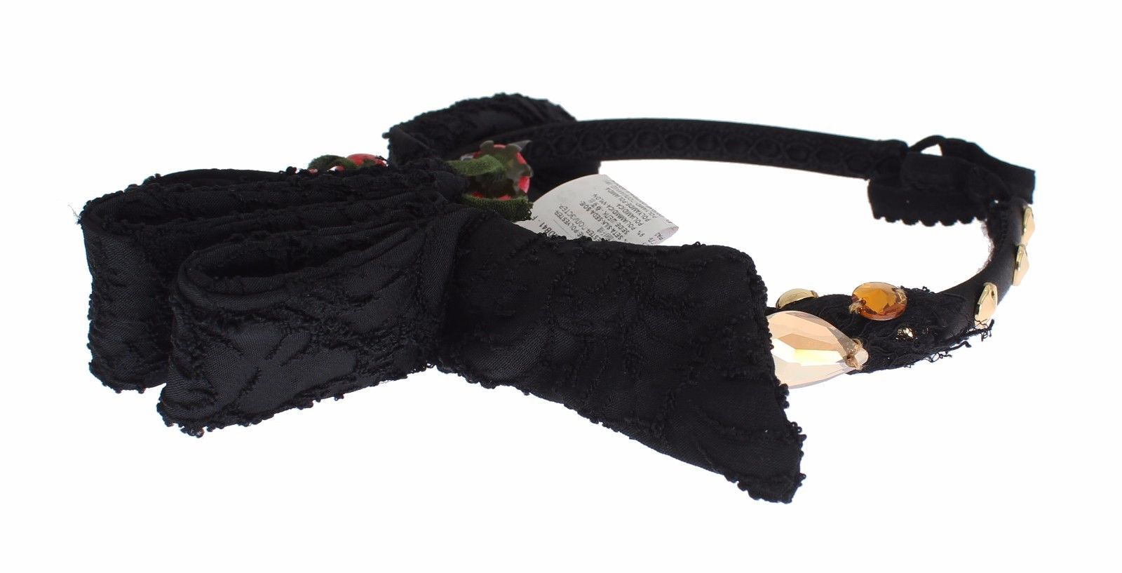 Dolce & Gabbana Diadem Headband Tiara Berry Fruit Crystal Bow Hair Dolce & Gabbana