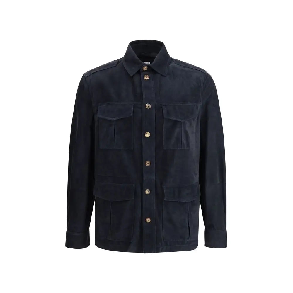 Brunello Cucinelli Suede leather shirt Jacket Brunello Cucinelli