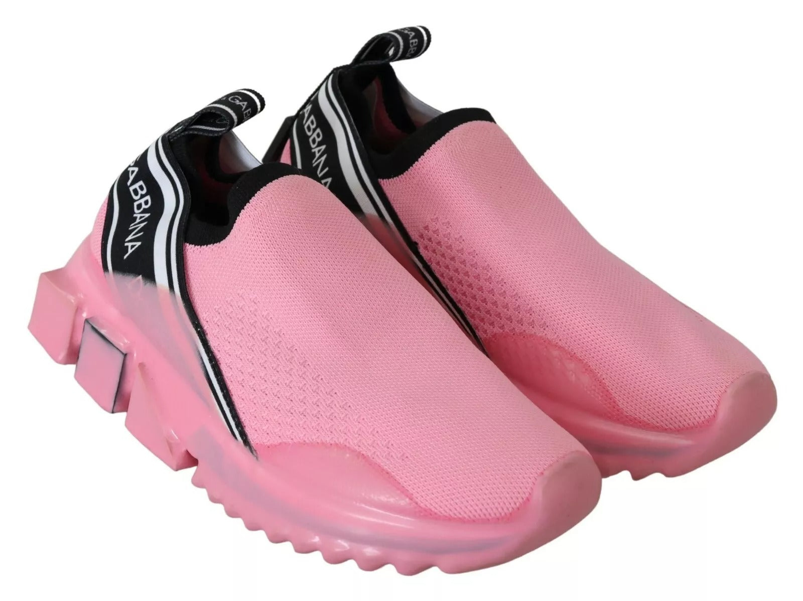 Dolce & Gabbana Pink Low Top Sorrento Sneakers Slip On Casual Shoes Dolce & Gabbana