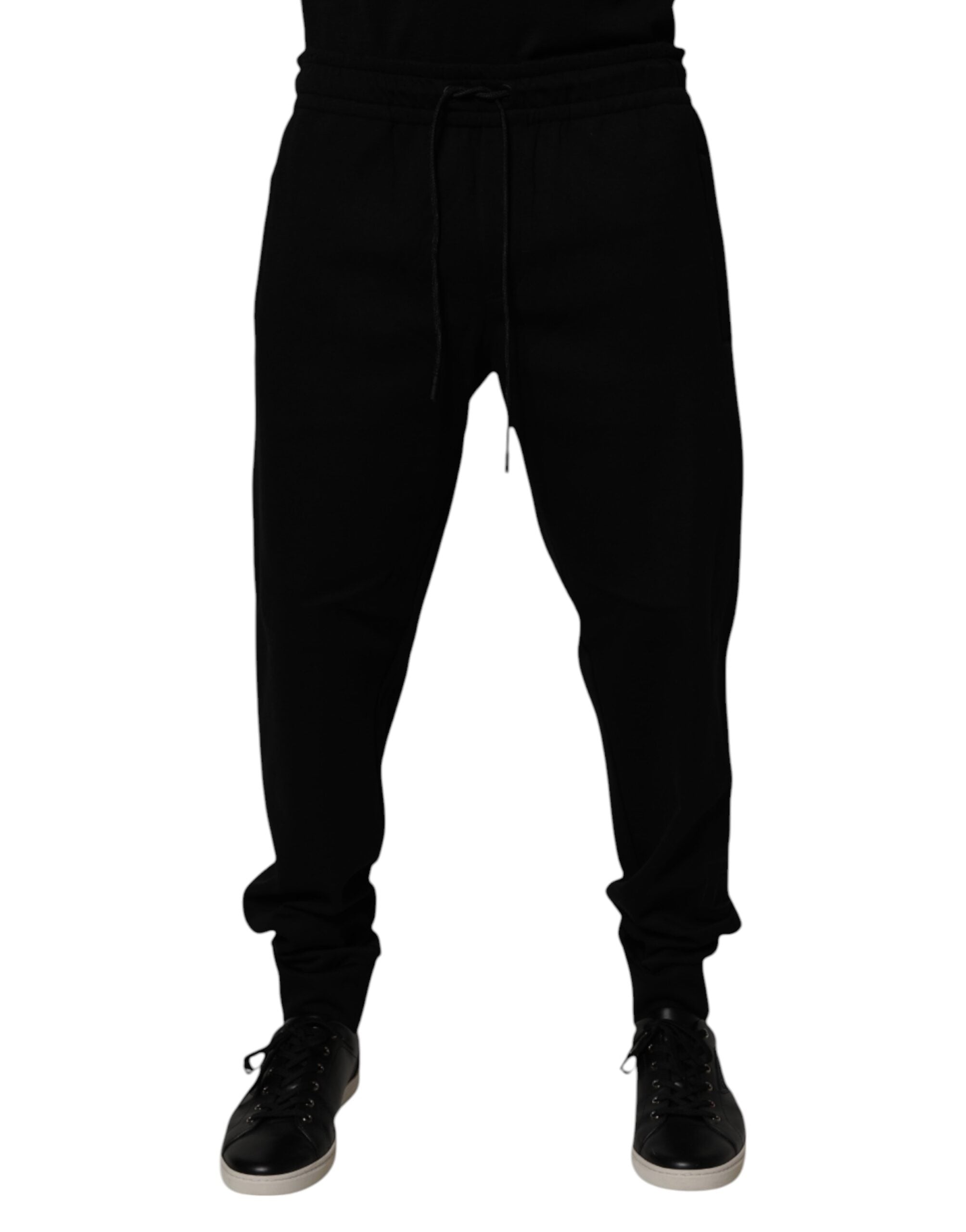 Dolce & Gabbana Black Cotton Blend Jogger Sweatpants Pants Dolce & Gabbana