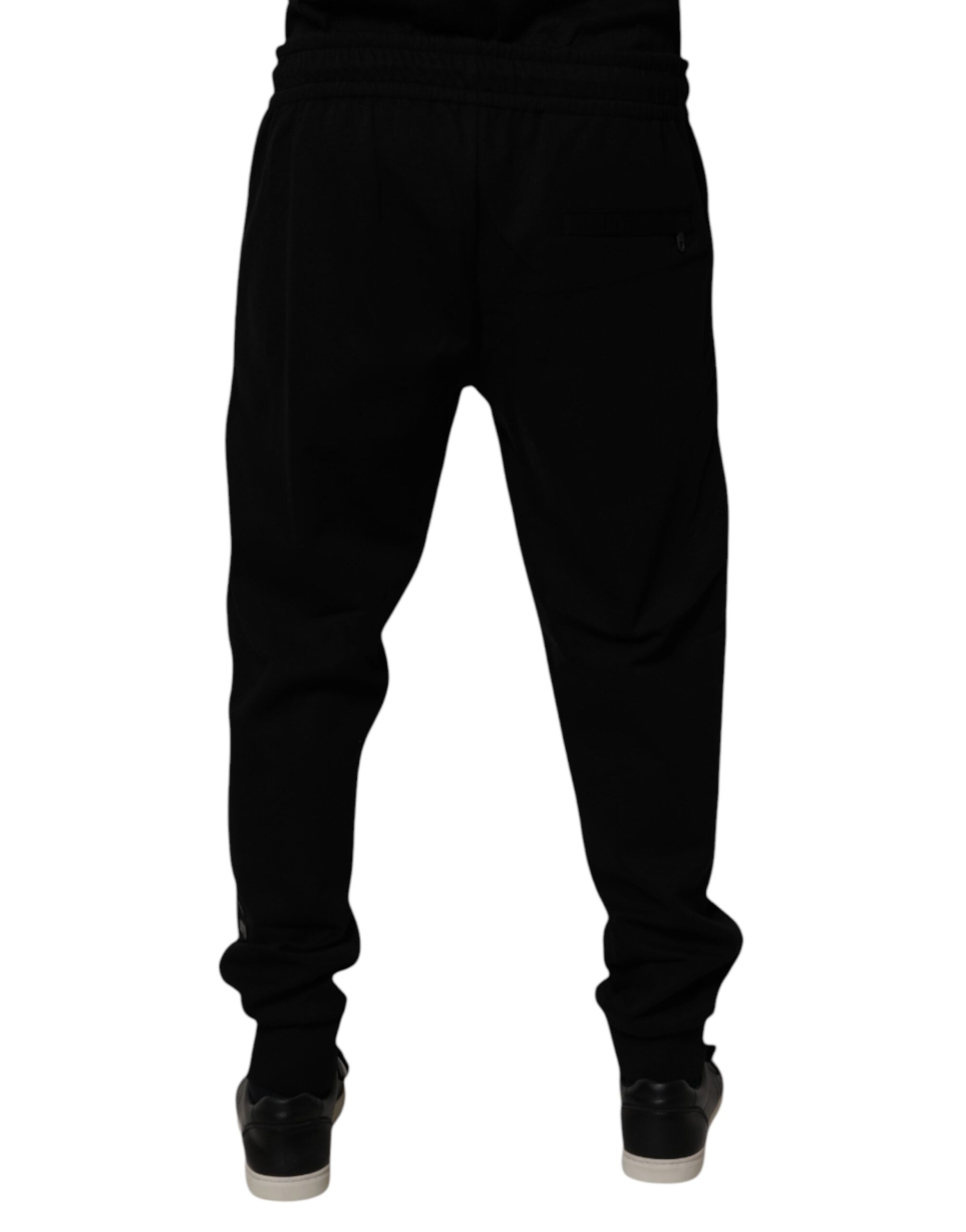 Dolce & Gabbana Black Cotton Blend Jogger Sweatpants Pants Dolce & Gabbana