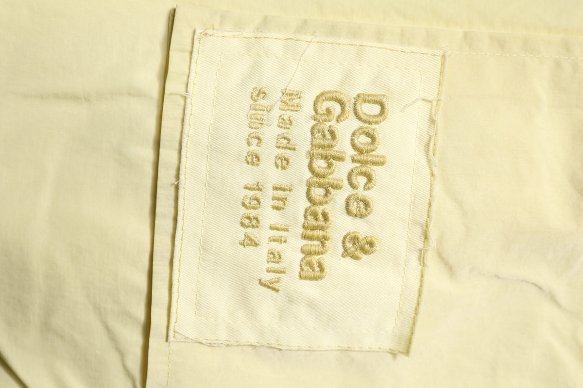 Dolce & Gabbana Yellow Nylon Cargo Chain Men Jogger Pants