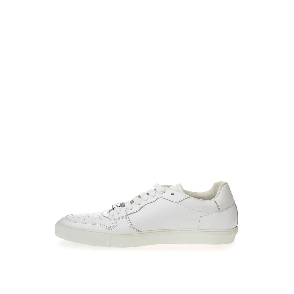 Roberto Cavalli White Leather Low Top Sneakers Roberto Cavalli
