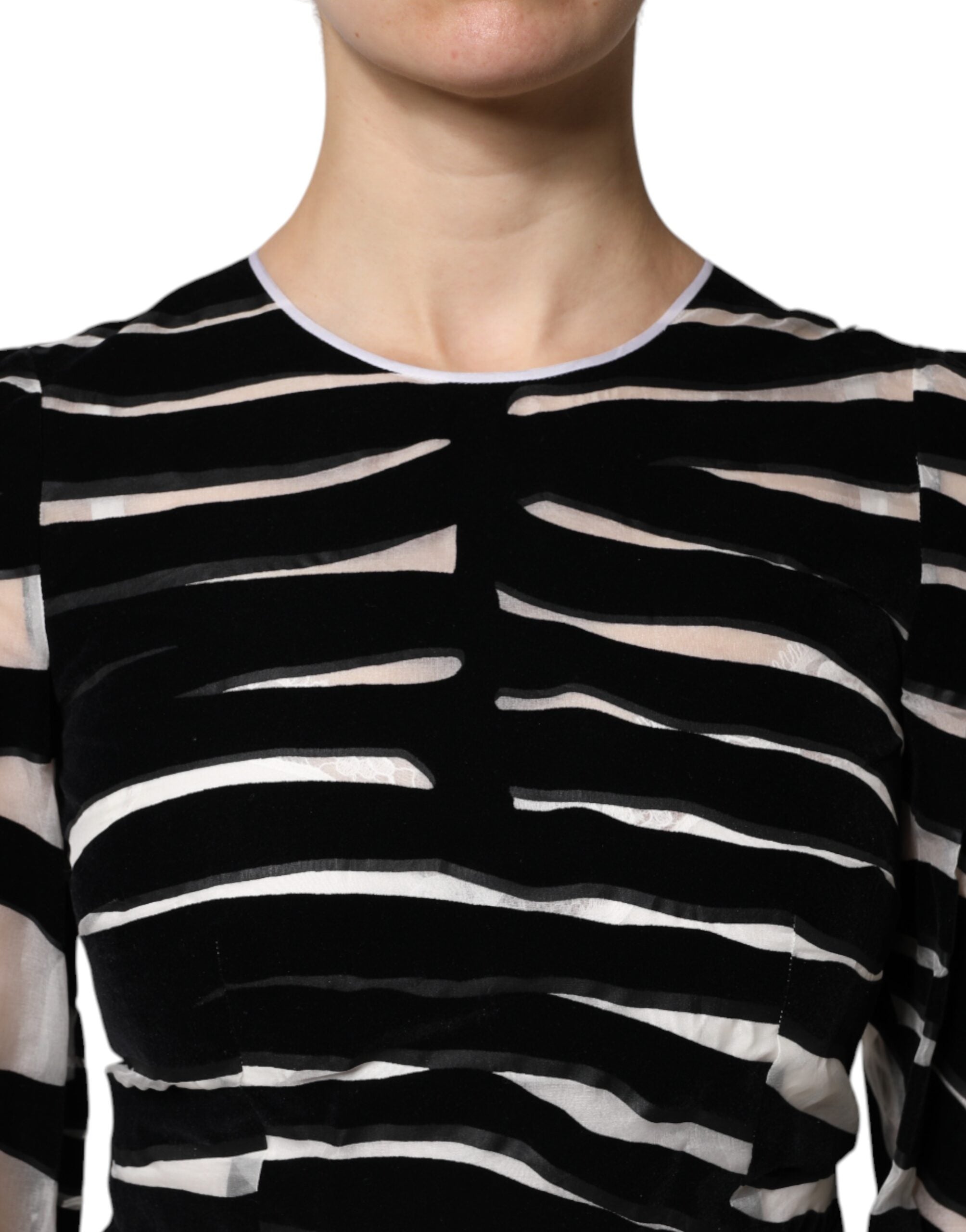 Dolce & Gabbana Black White Zebra A-line Sheath Mini Dress Dolce & Gabbana
