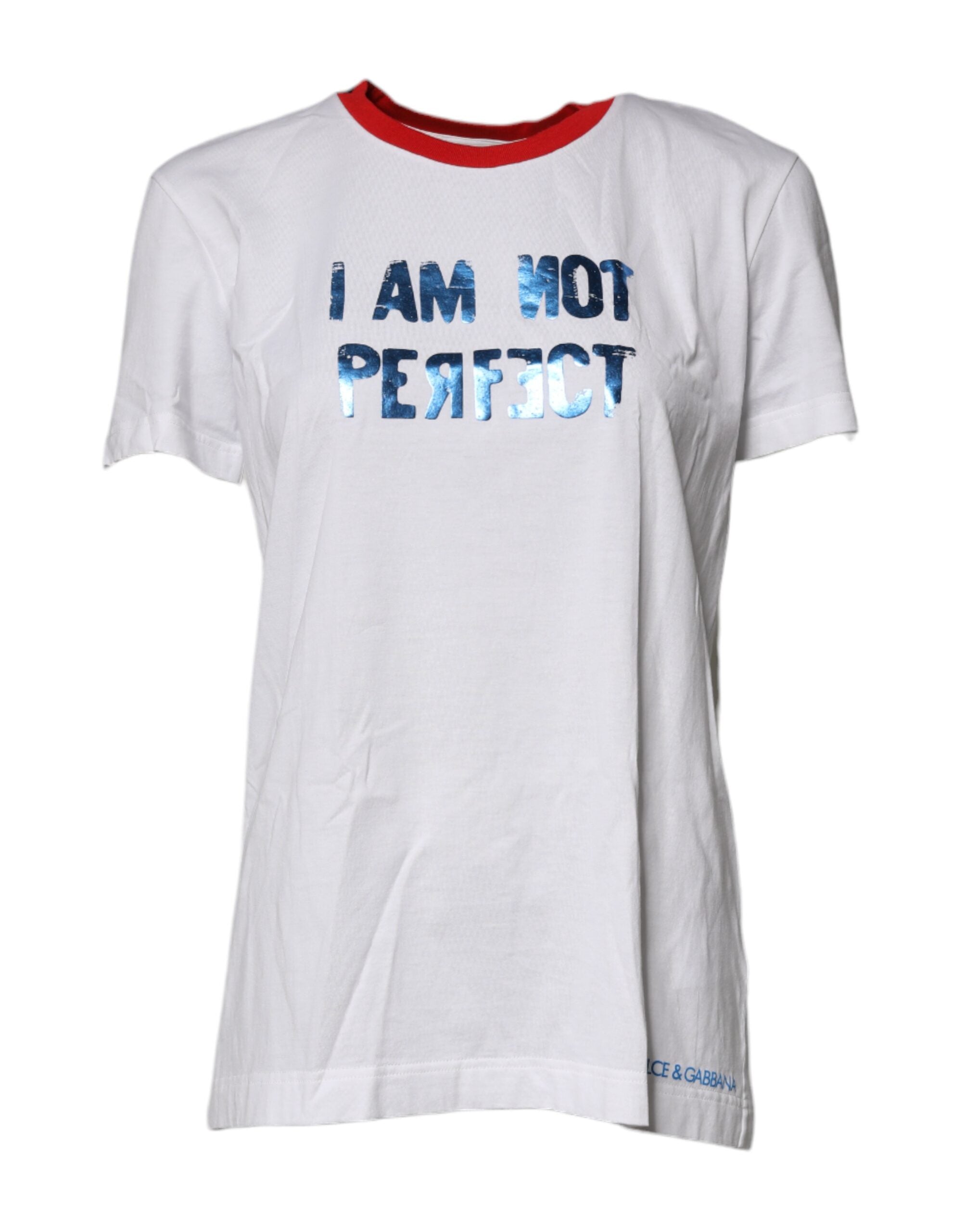 Dolce & Gabbana White Graphic Print Cotton Crew Neck T-shirt Dolce & Gabbana