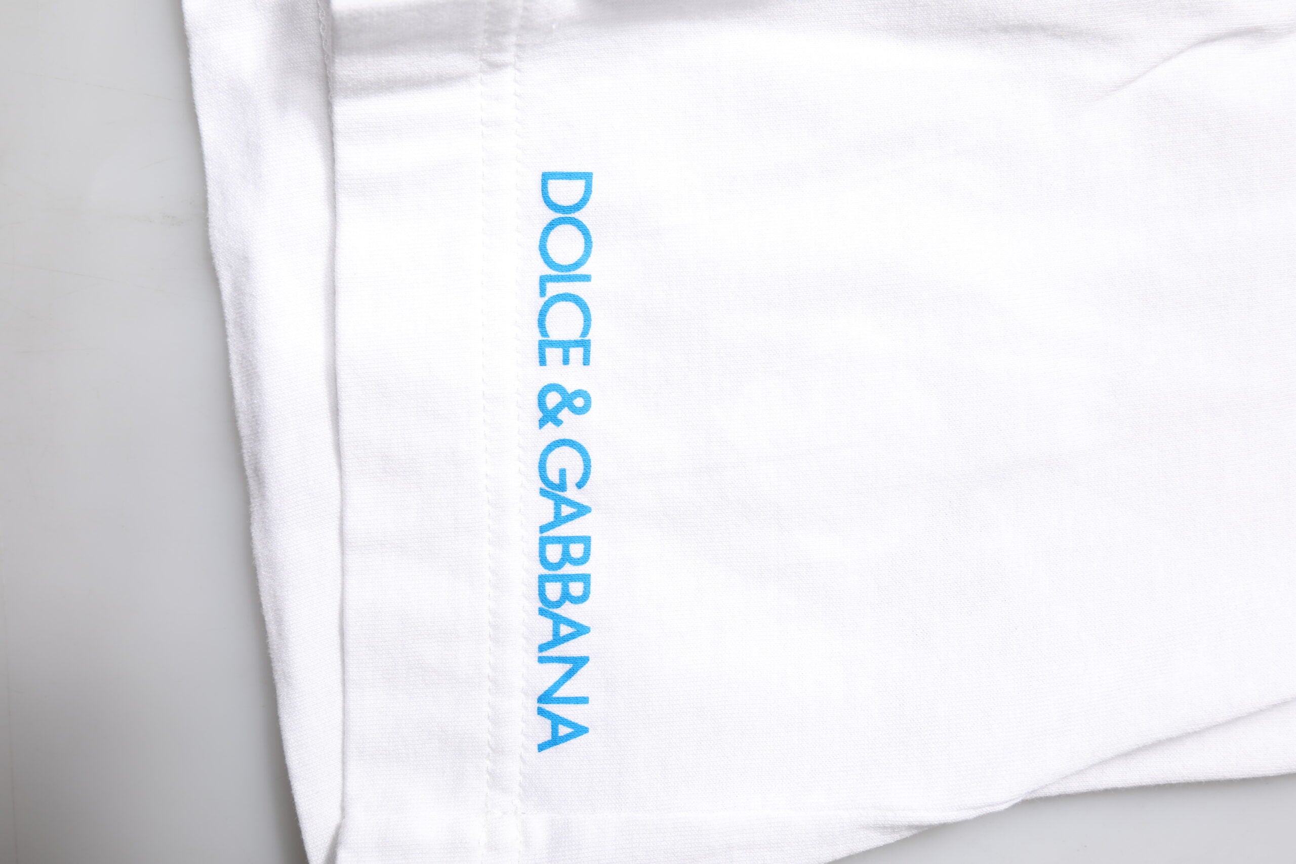 Dolce & Gabbana White Graphic Print Cotton Crew Neck T-shirt Dolce & Gabbana