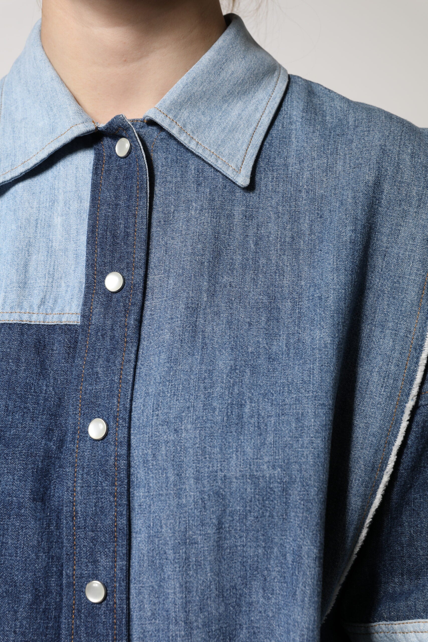 Dolce & Gabbana Blue Cotton Button Up Collared Long Sleeve Top Dolce & Gabbana