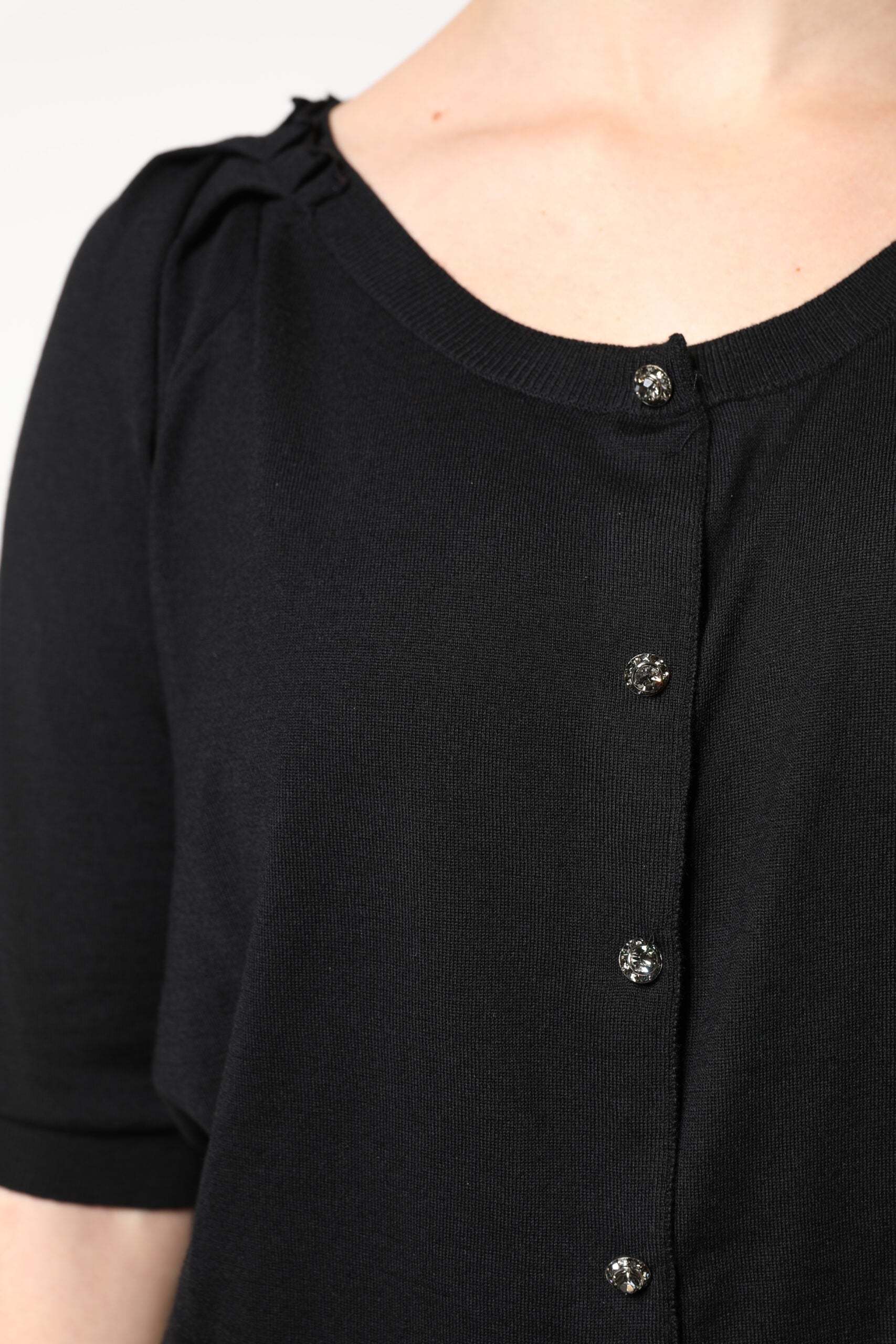 Dolce & Gabbana Black Button Down Short Sleeve Blouse Top Dolce & Gabbana